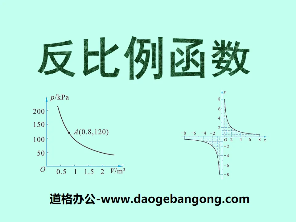 "Inverse Proportional Function" PPT courseware 6