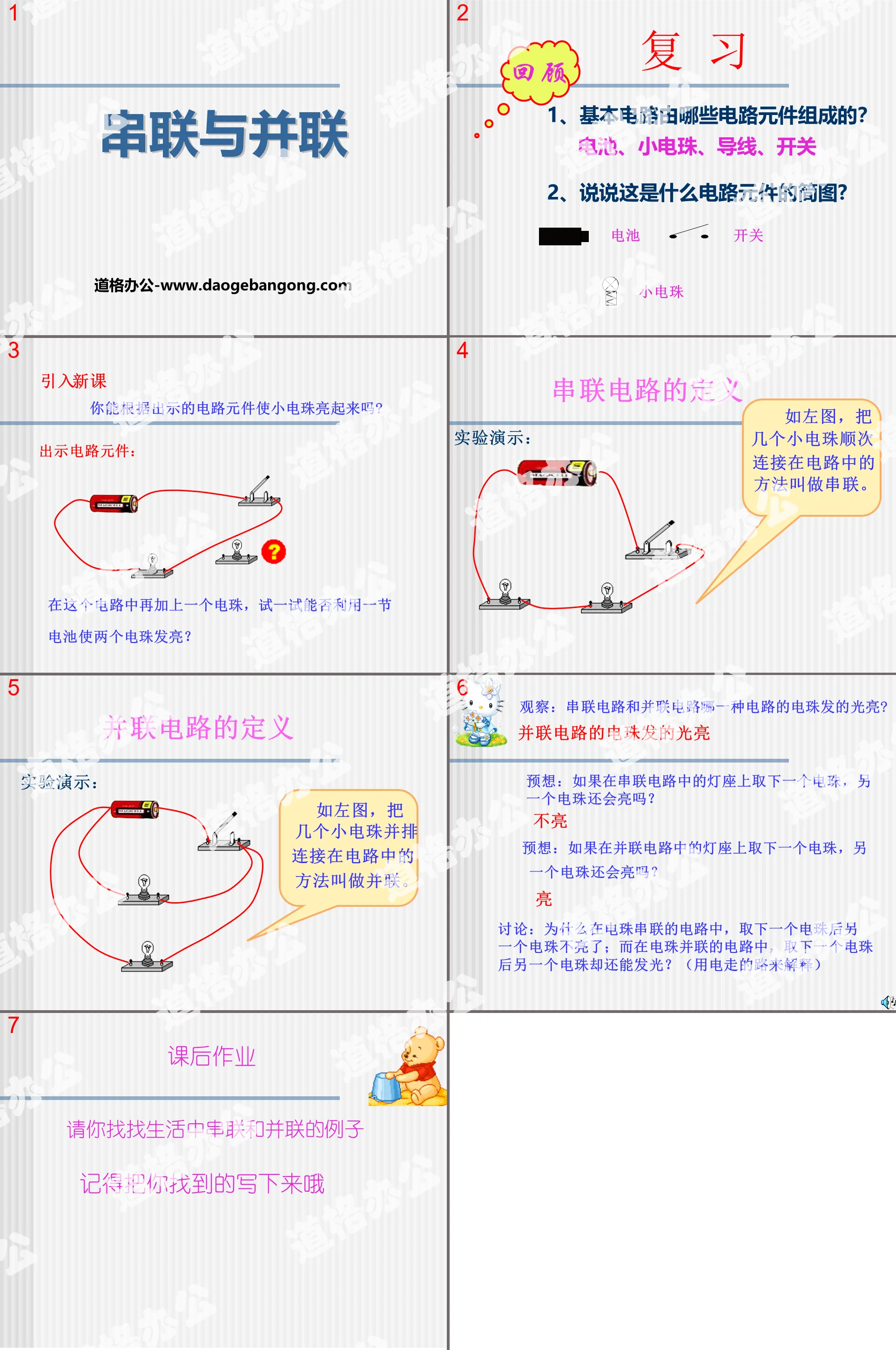 《串聯與並聯》離不開的電PPT課件