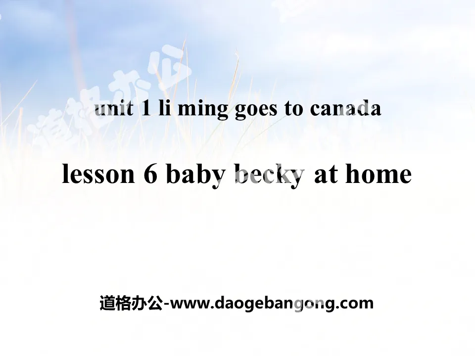 《Baby Becky at Home》Li Ming Goes to Canada PPT課件