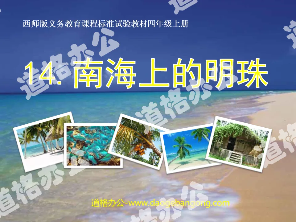 "Pearl of the South China Sea" PPT courseware 4