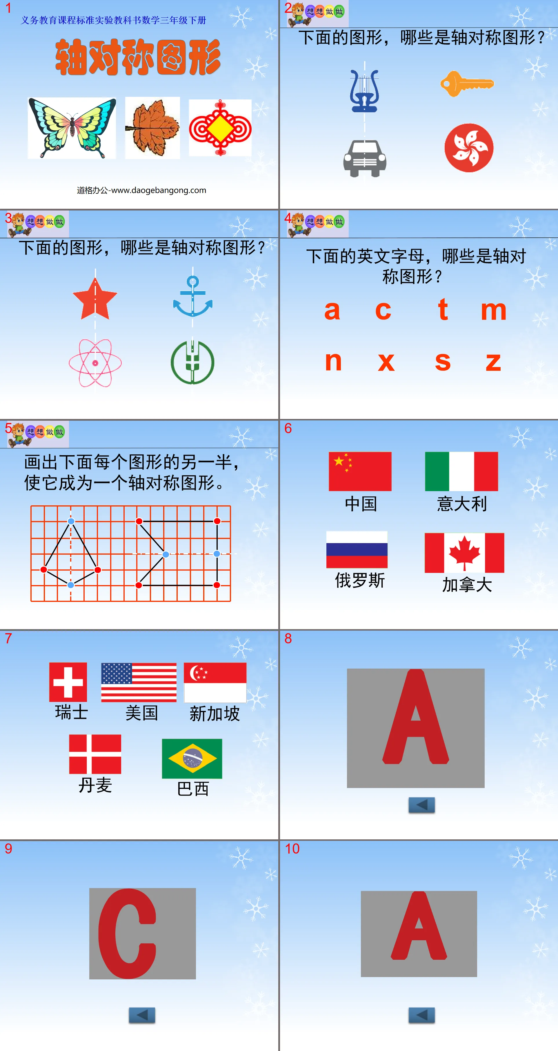 "Axisymmetric Figures" Graphic Motion PPT Courseware