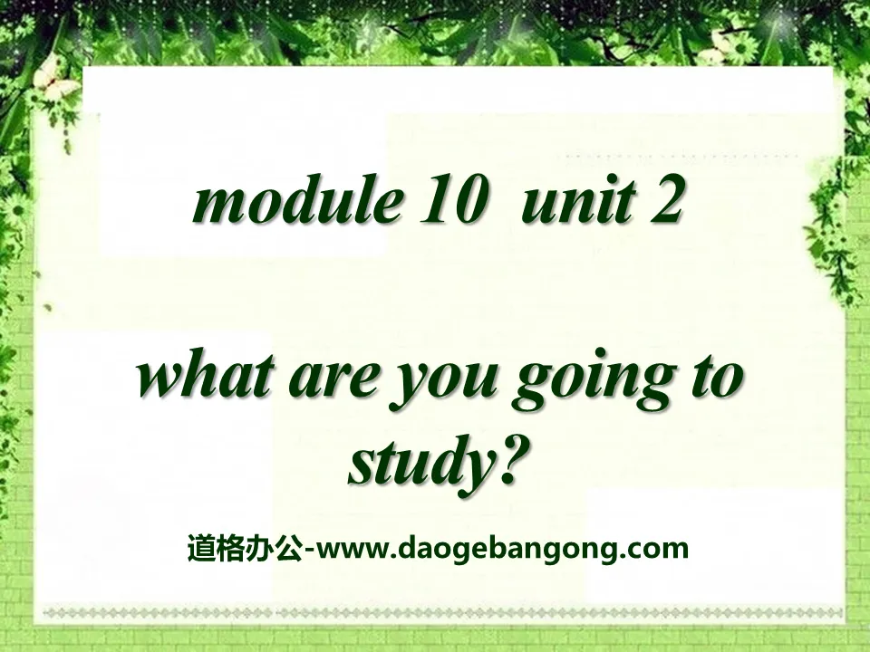 《What are you going to study?》PPT课件3