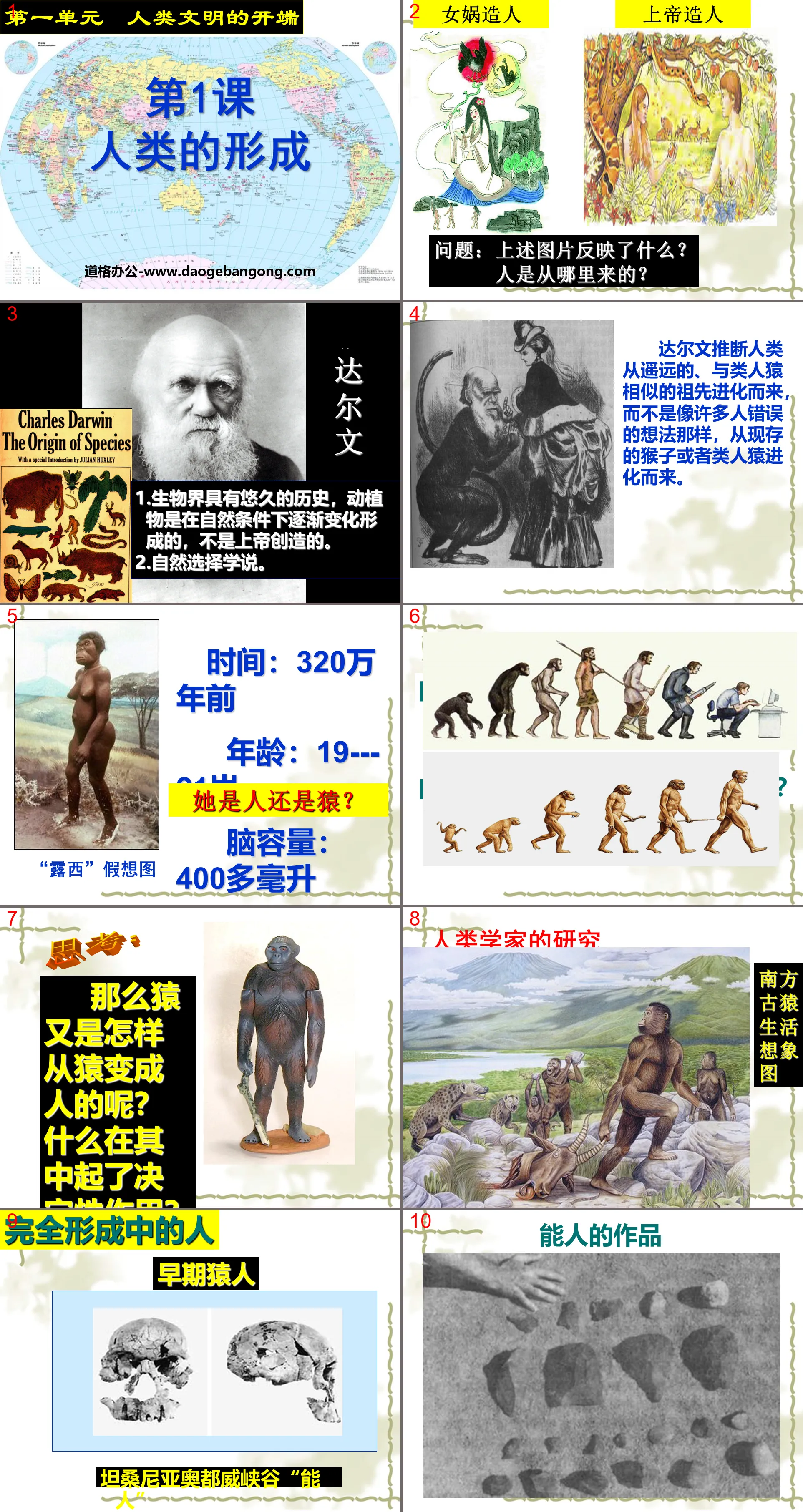 "The Formation of Humanity" The Beginning of Human Civilization PPT Courseware 6
