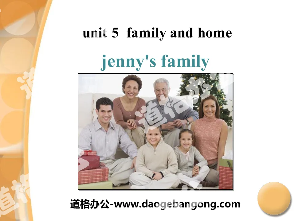 "Jenny's Family" Family and Home PPT download