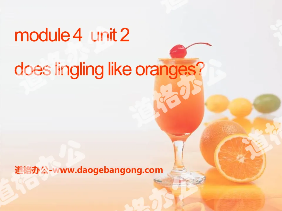 《Does Lingling like oranges?》PPT课件2
