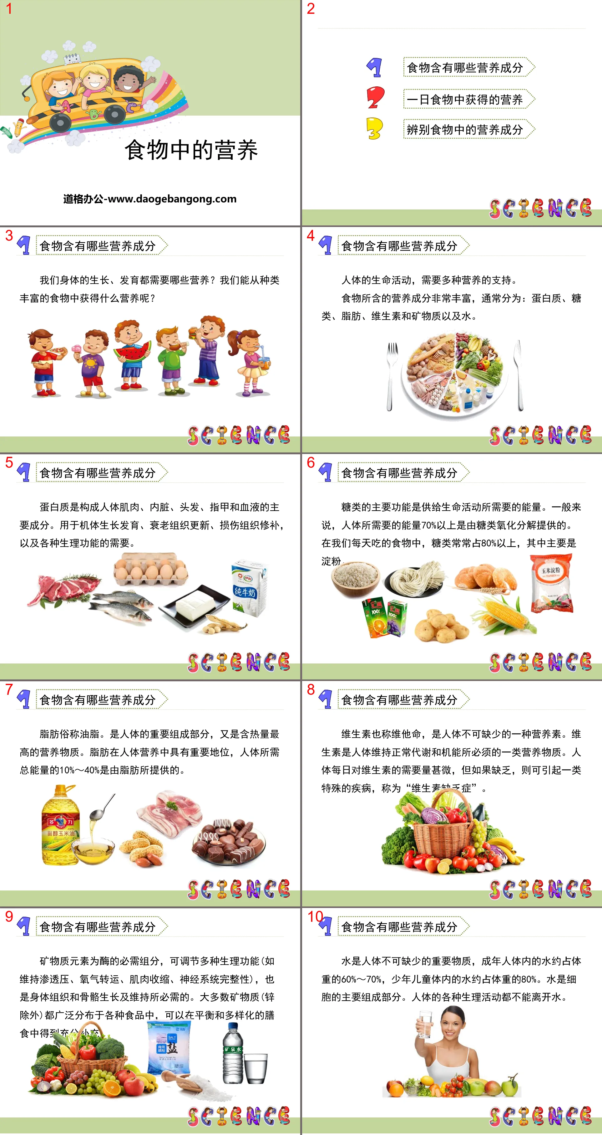 "Nutrition in Food" Food PPT