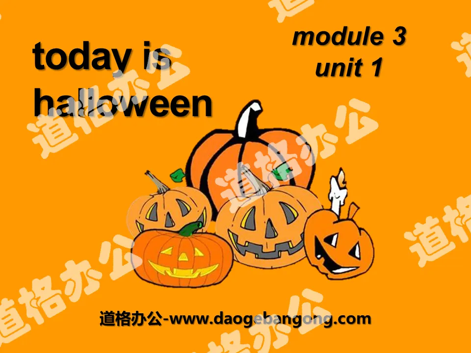 "Today is Halloween" PPT courseware 5