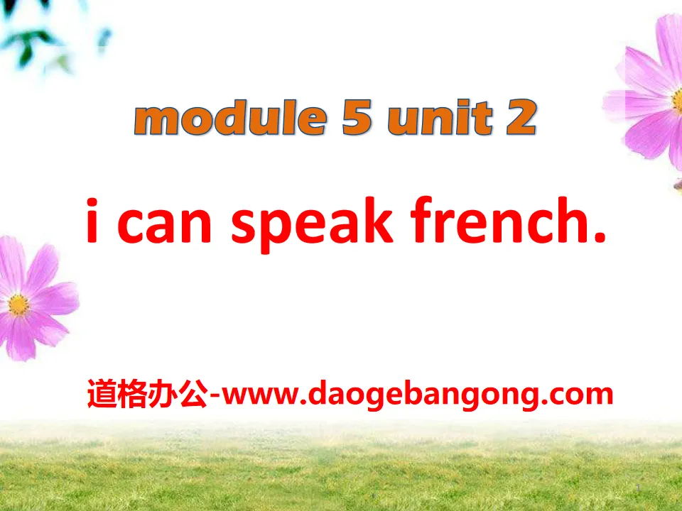 "I can speak French" PPT courseware 2