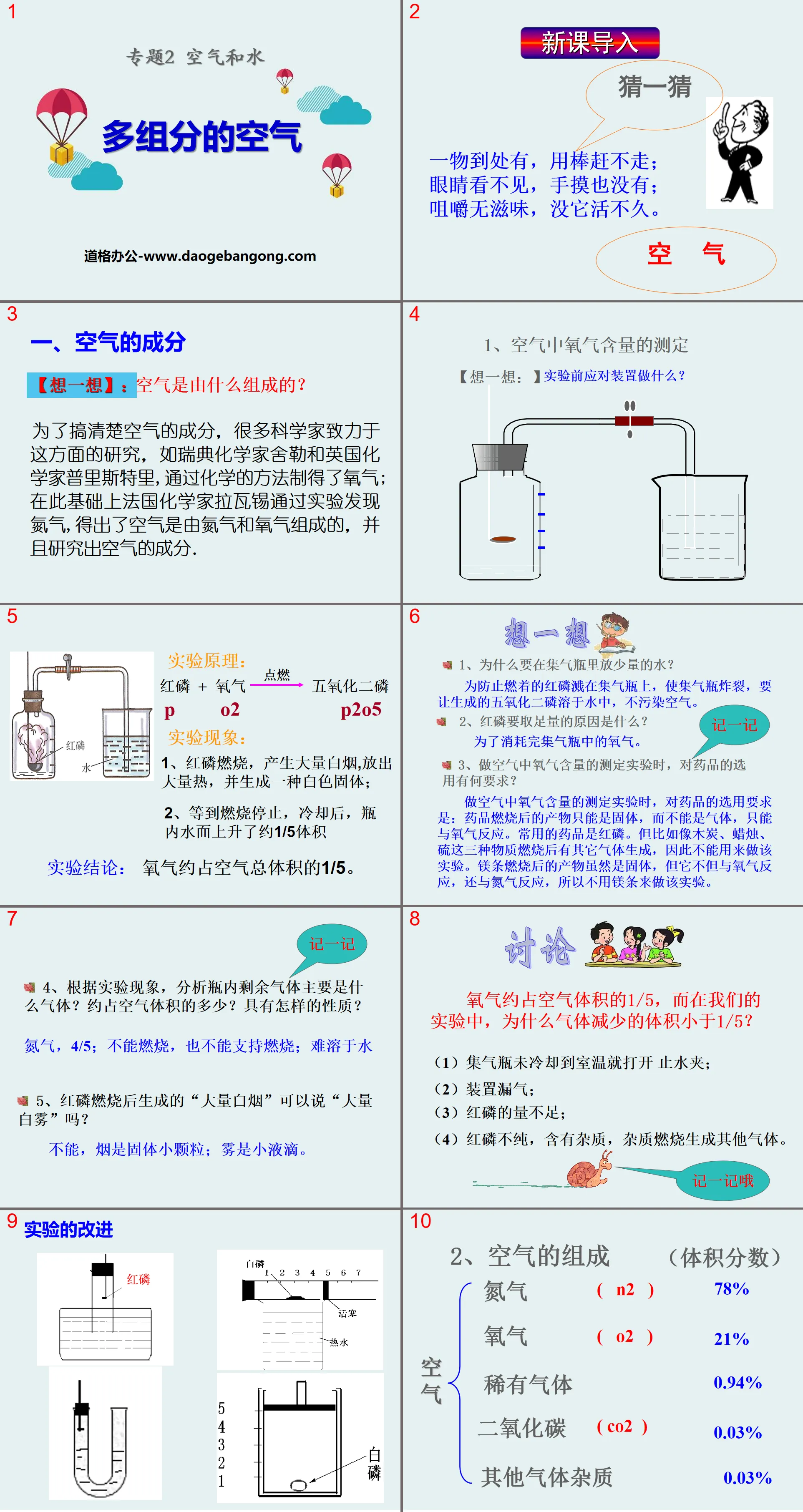 《多組分的空氣》空氣和水PPT課件3