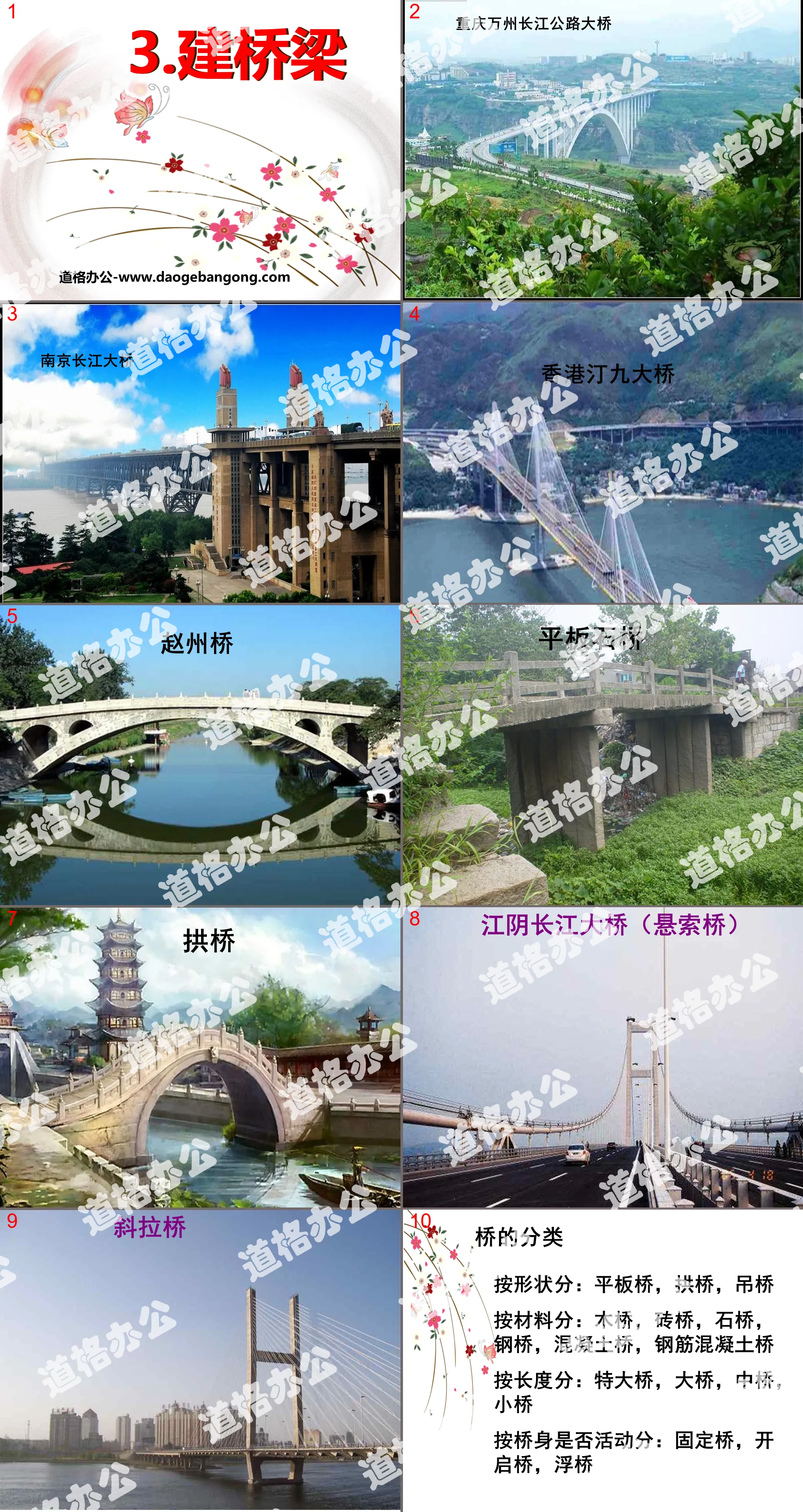 "Building Bridges" Architecture and Shape PPT Courseware