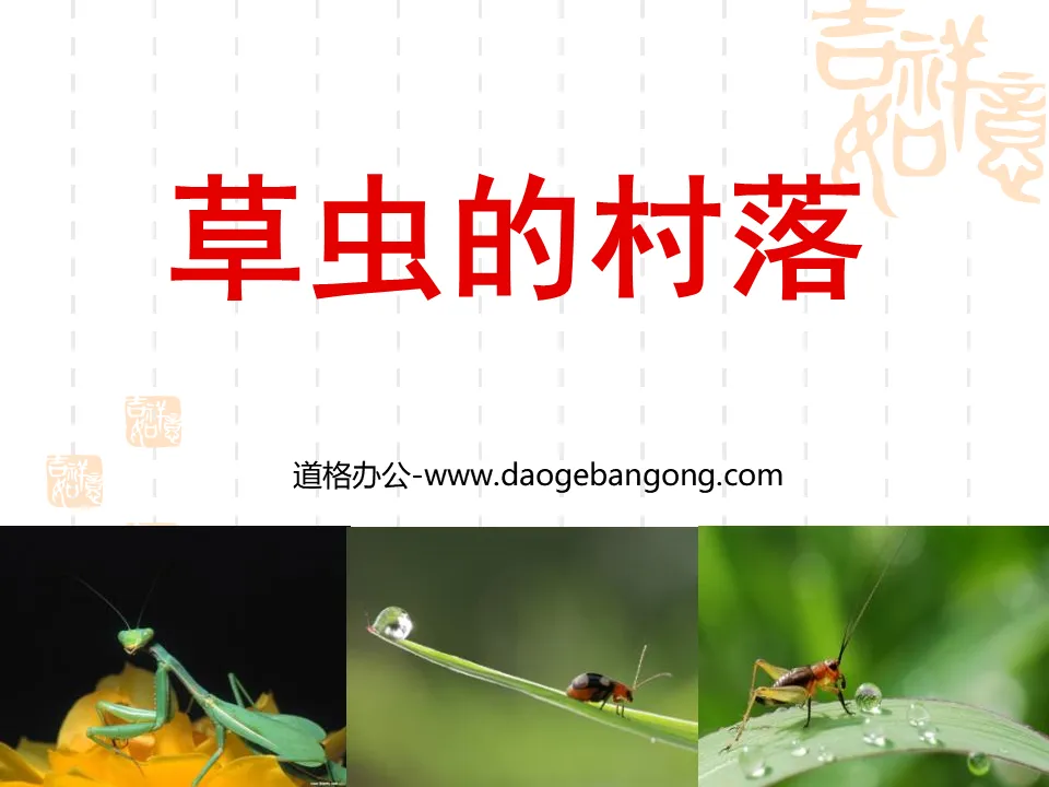 "The Village of Grass and Insects" PPT courseware download 7