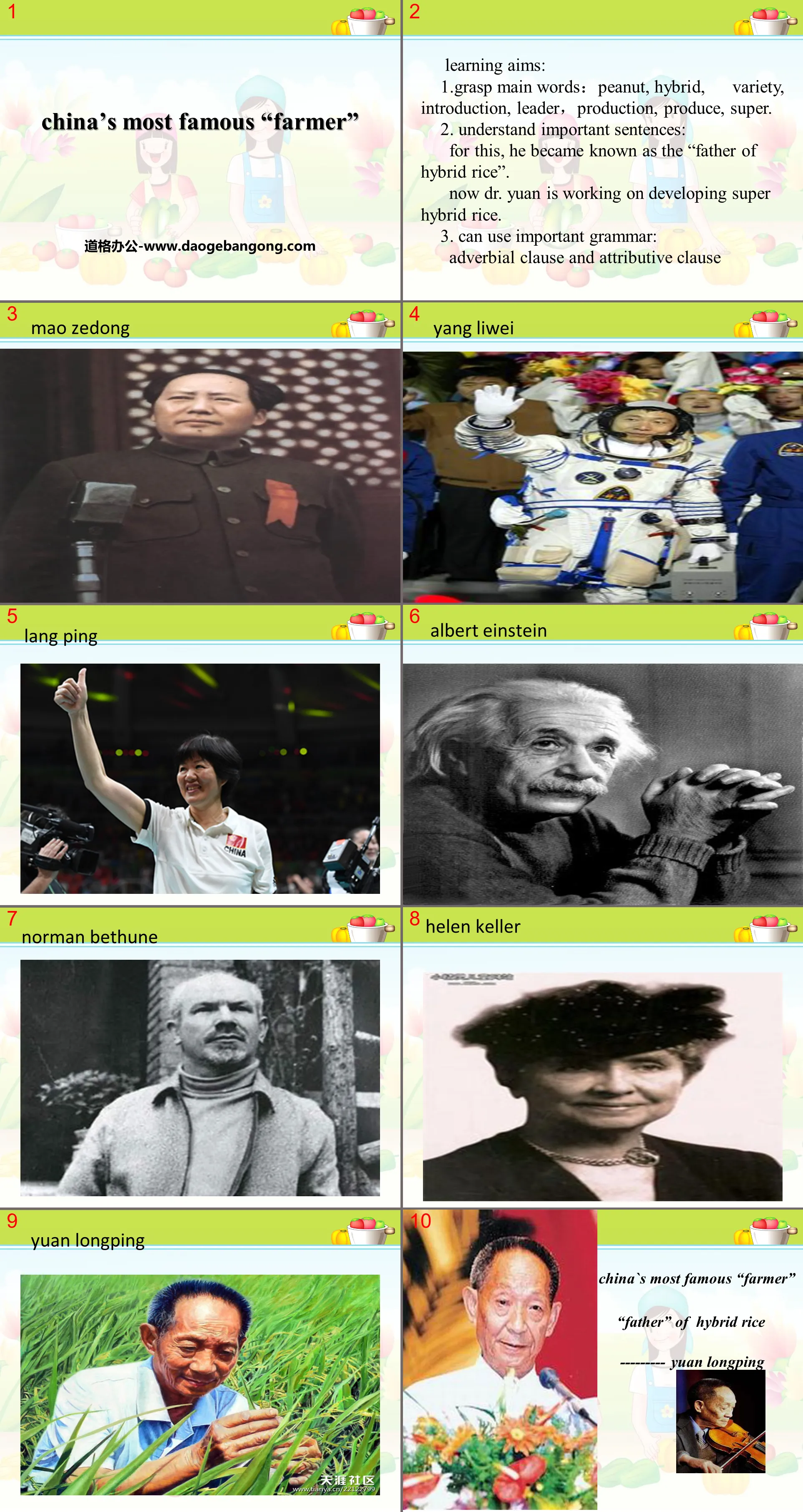 《China's Most Famous "Farmer"》Great People PPT
