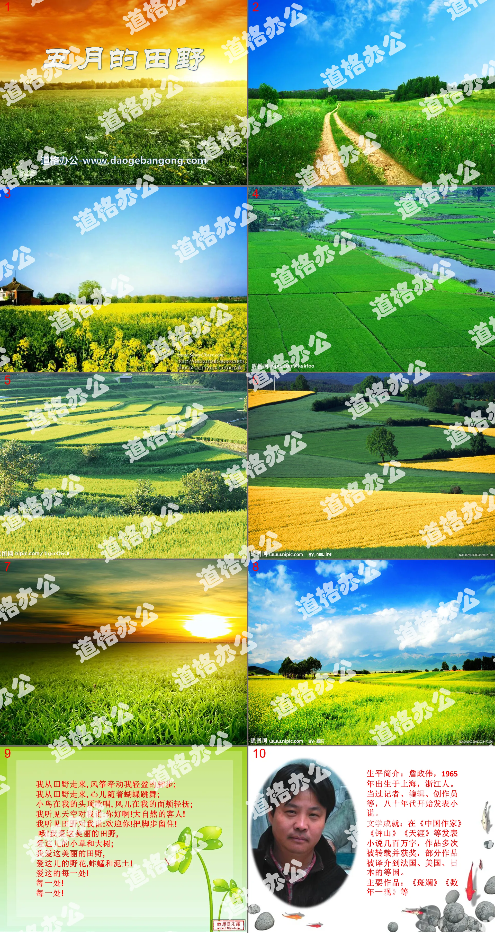 "Fields of May" PPT courseware 2