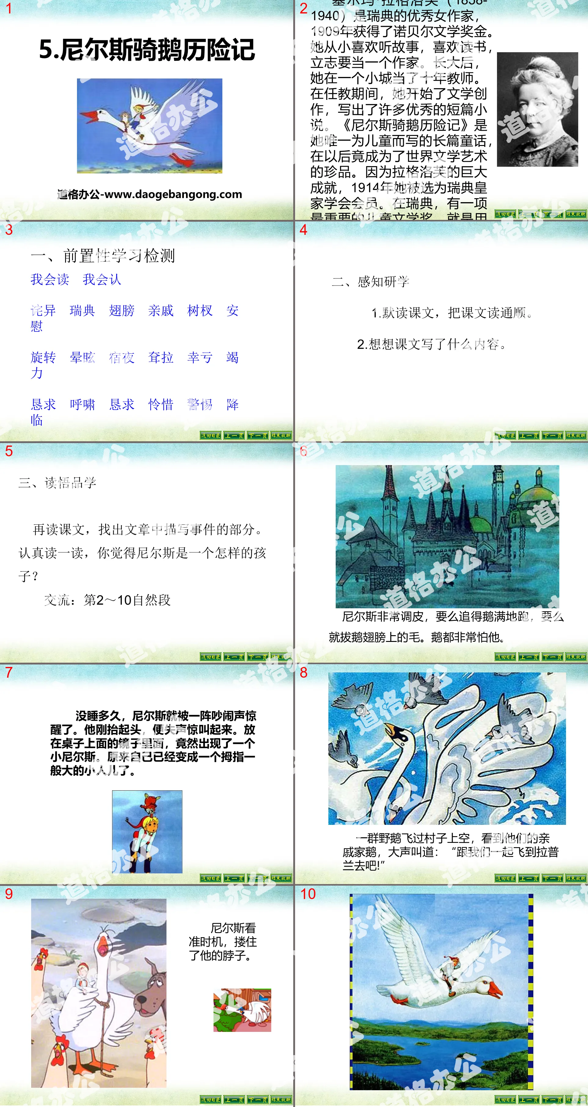 《尼爾斯騎鵝大冒險》PPT課件