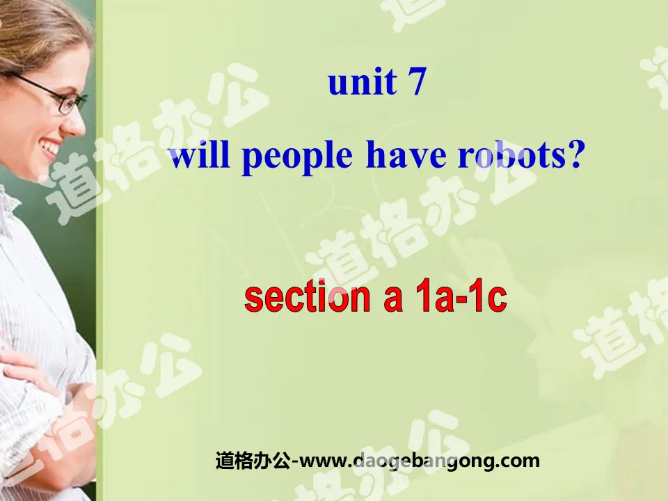 "Will people have robots?" PPT courseware 9