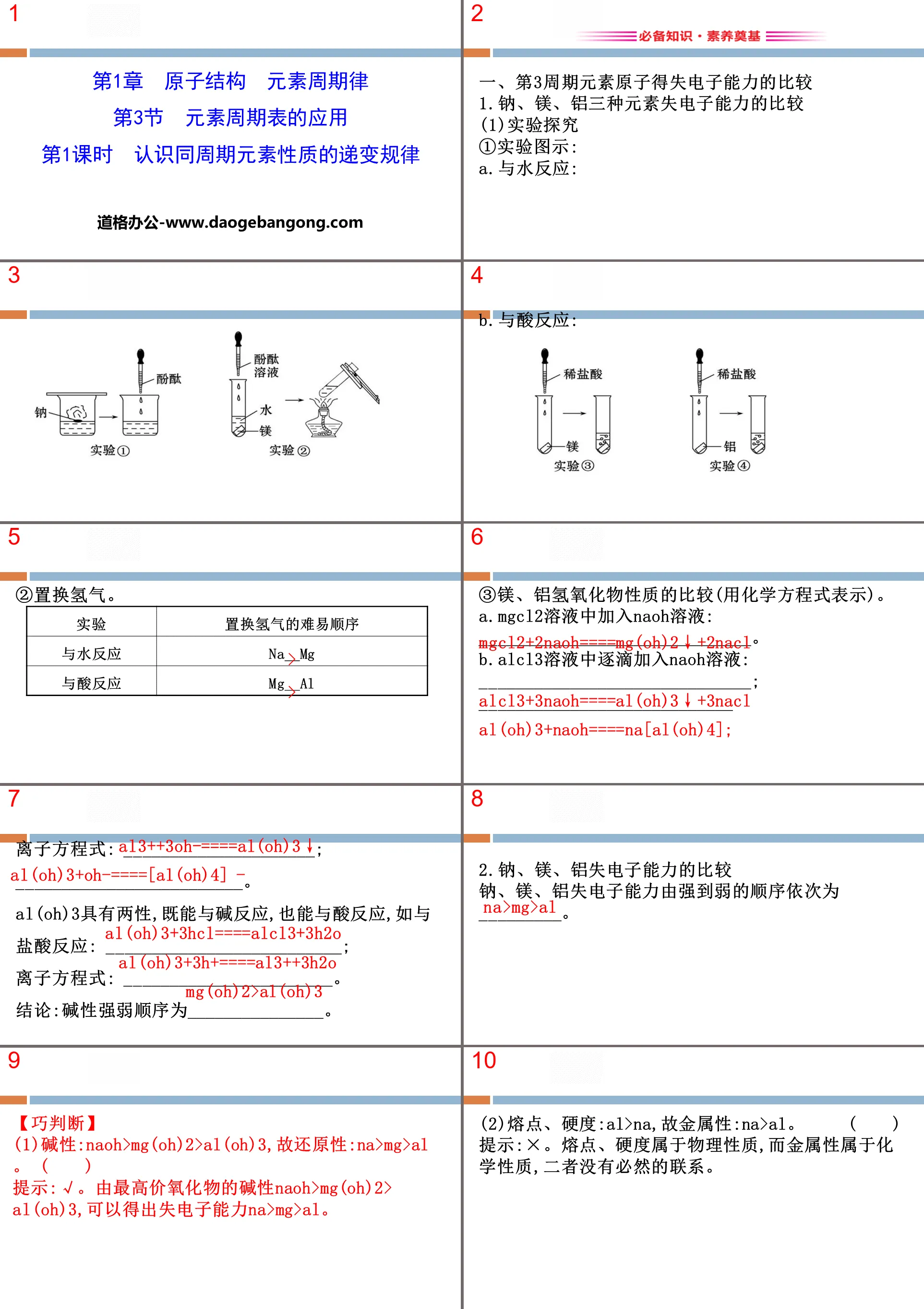 《元素周期表的应用》原子结构元素周期律PPT(第1课时)
