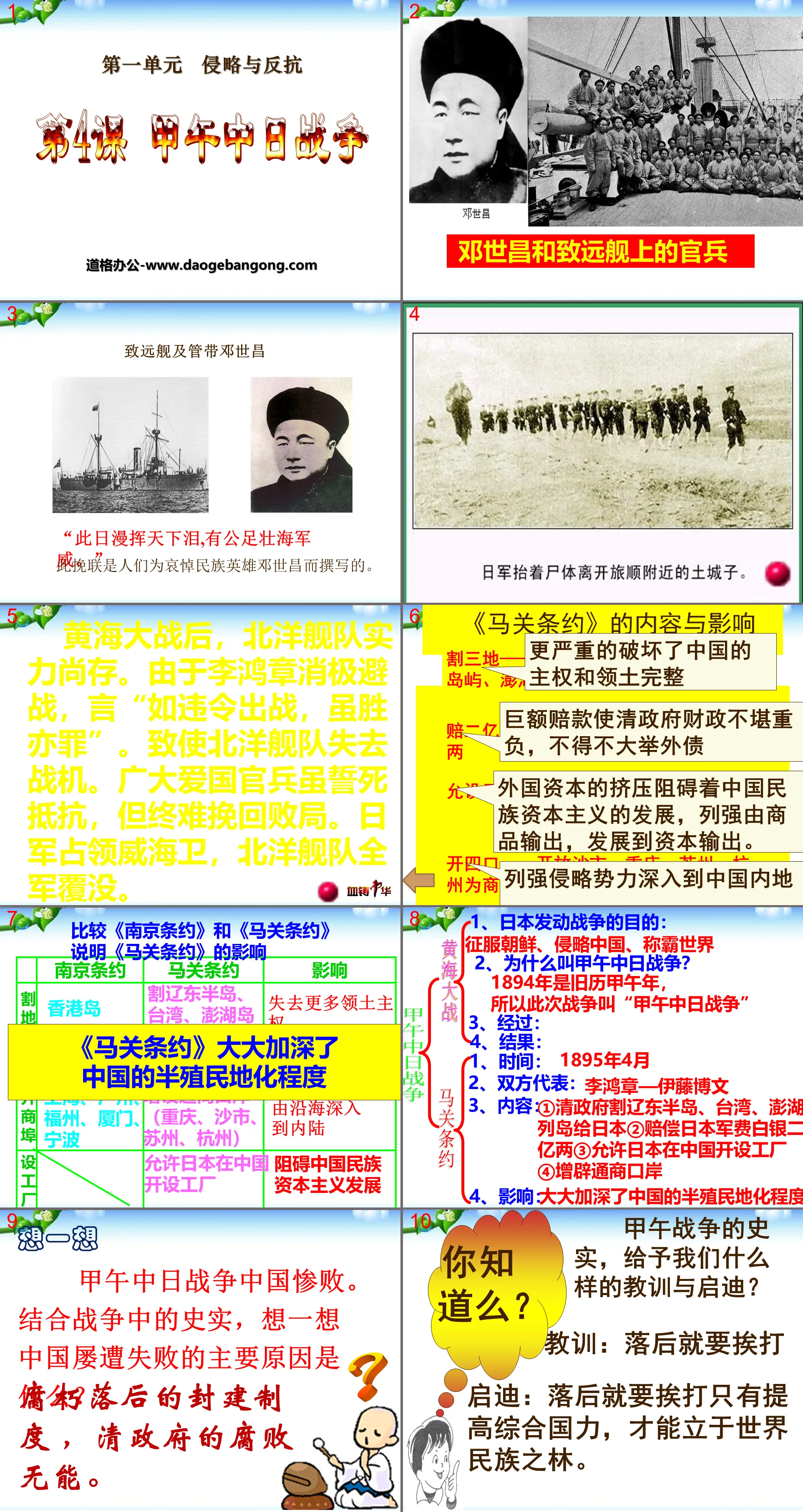 "The Sino-Japanese War" Aggression and Resistance PPT Courseware 5