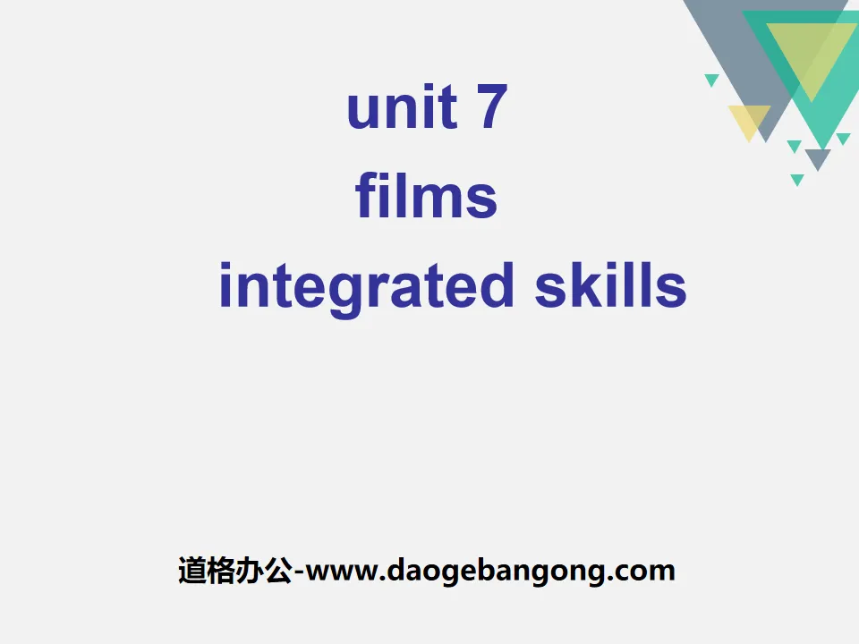 《Films》Integrated skillsPPT课件
