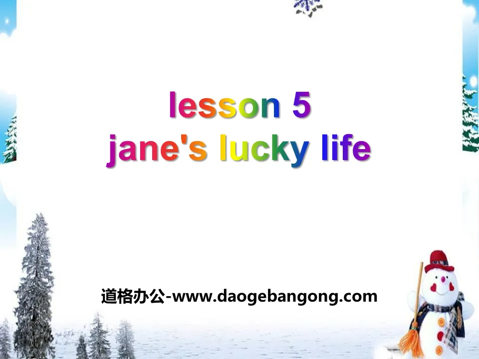 "Jane's Lucky Life" Stay healthy PPT
