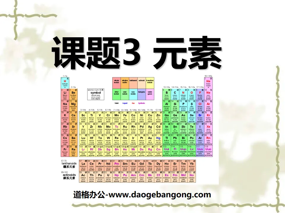 《元素》物質構成的奧秘PPT課件6