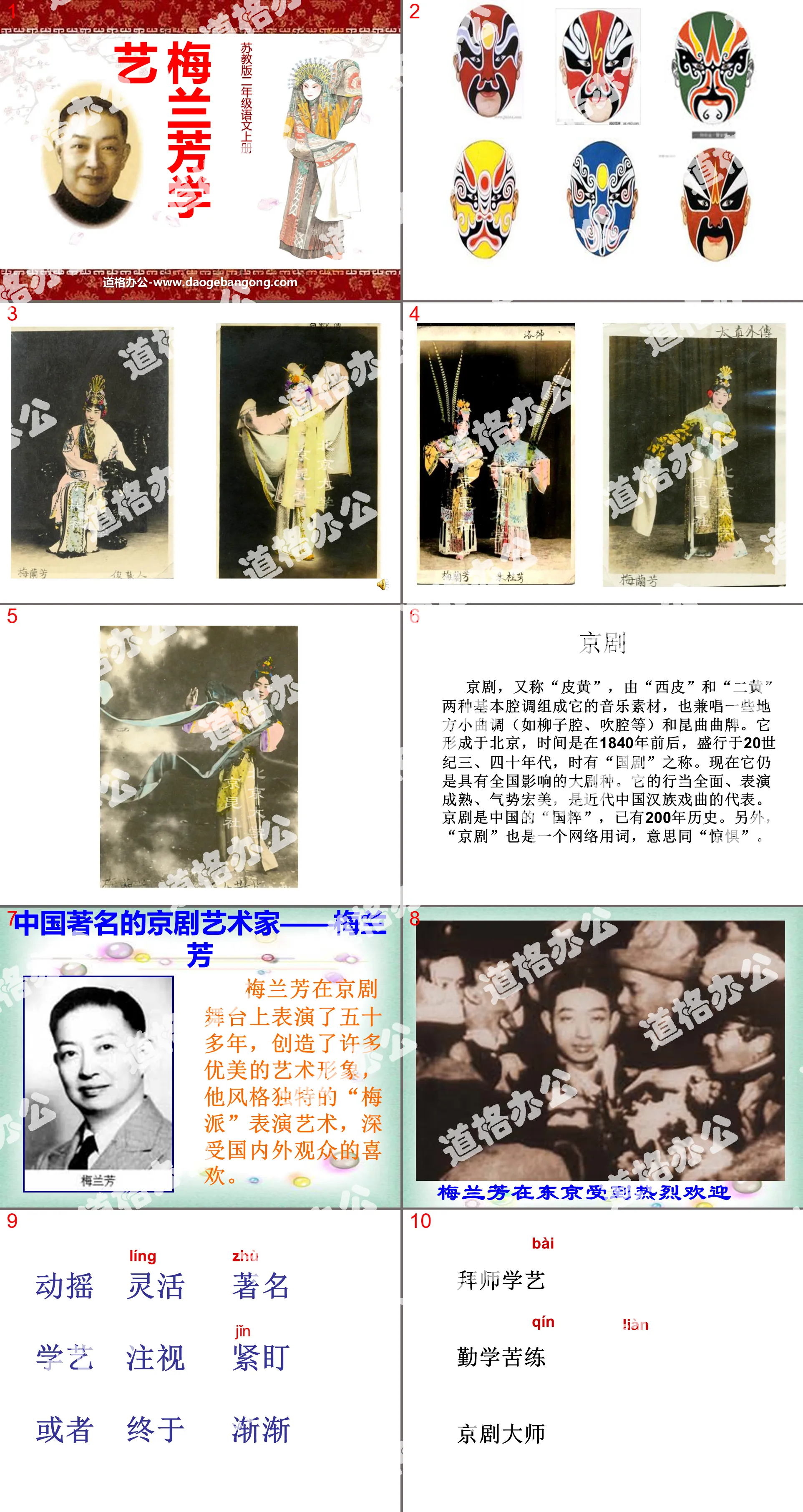 "Mei Lanfang's Learning" PPT Courseware 5