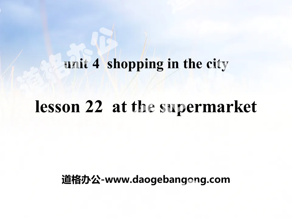 "At the Supermarket" Shopping in the City PPT teaching courseware