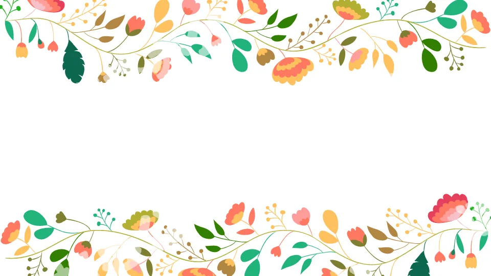Colorful small fresh cartoon flowers PPT background picture
