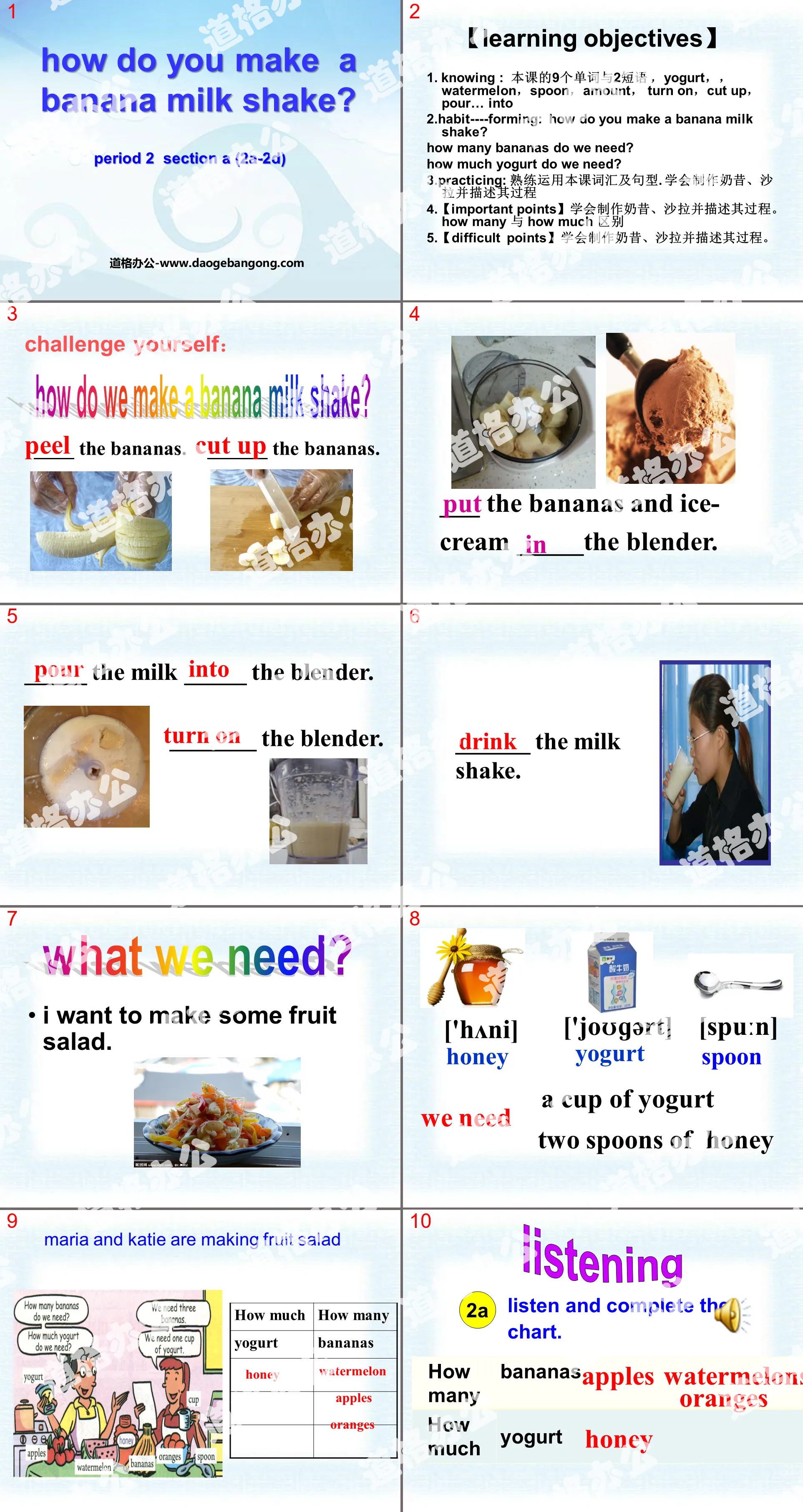 《How do you make a banana milk shake?》PPT课件2
