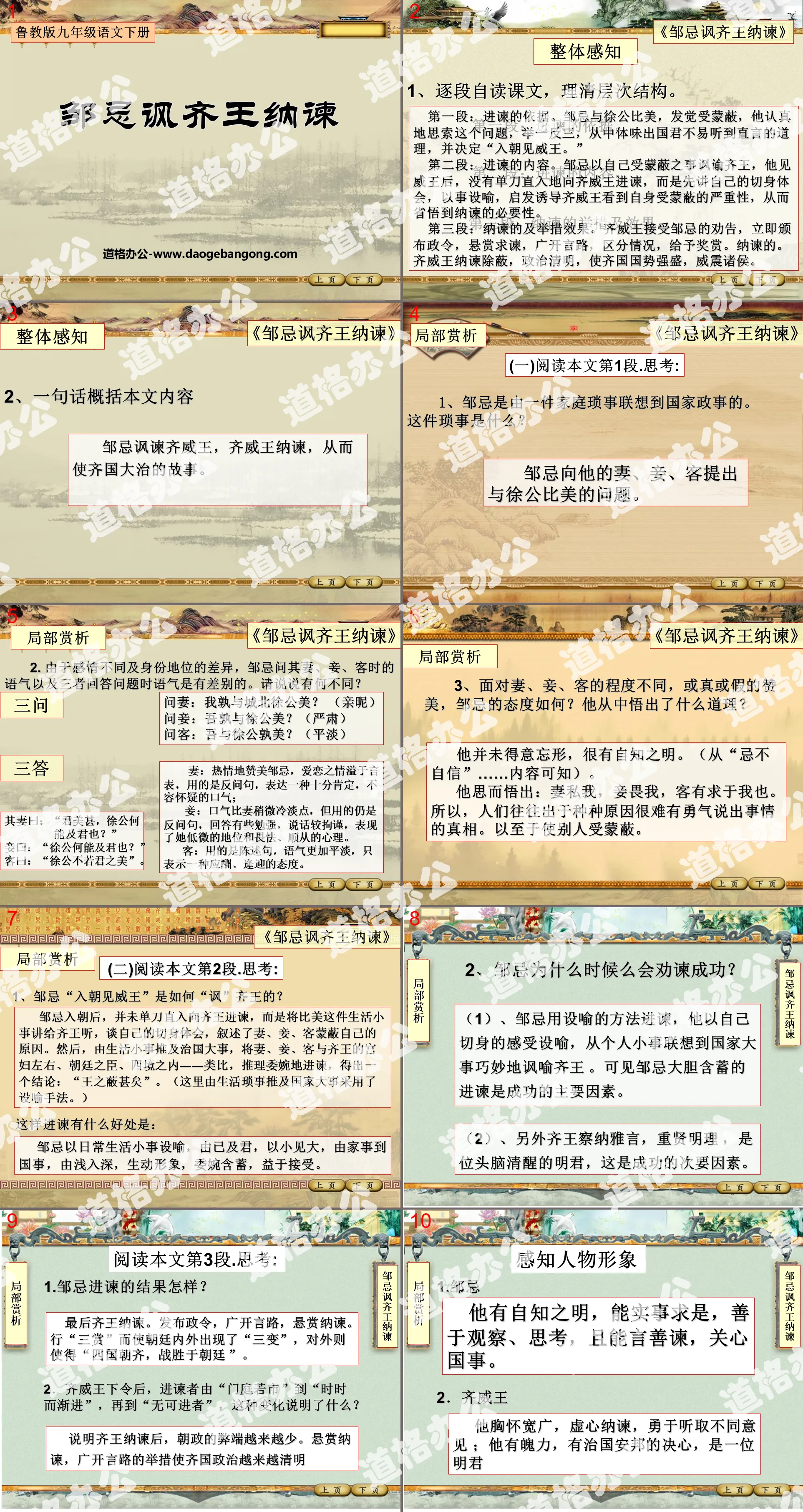 《鄒忌諷齊王納諫》PPT課件10