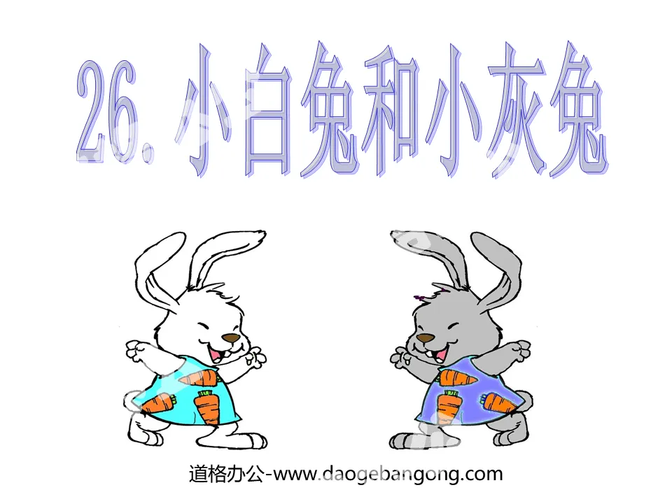 《小白兔和小灰兔》PPT课件4

