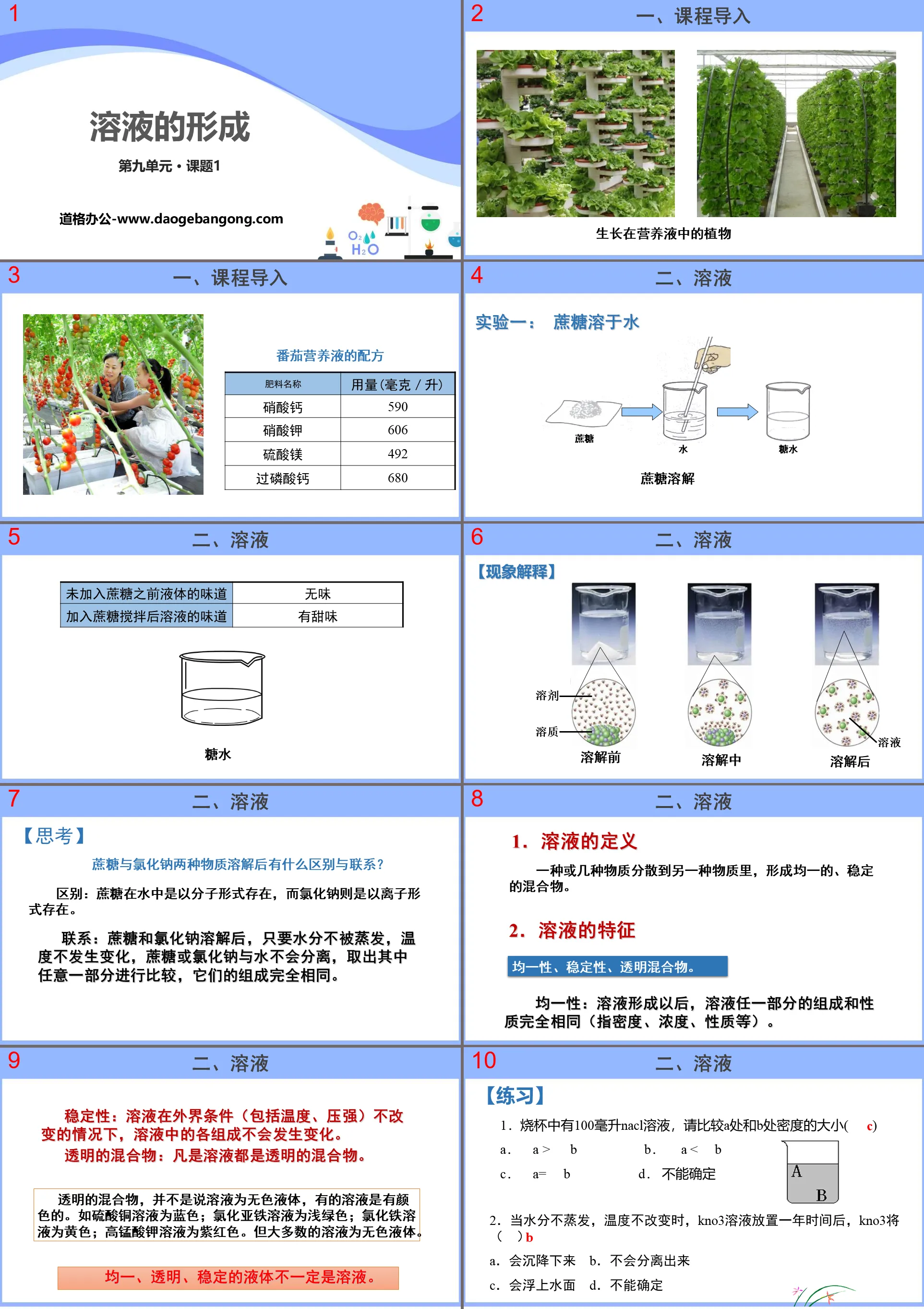 《溶液的形成》溶液PPT课件下载