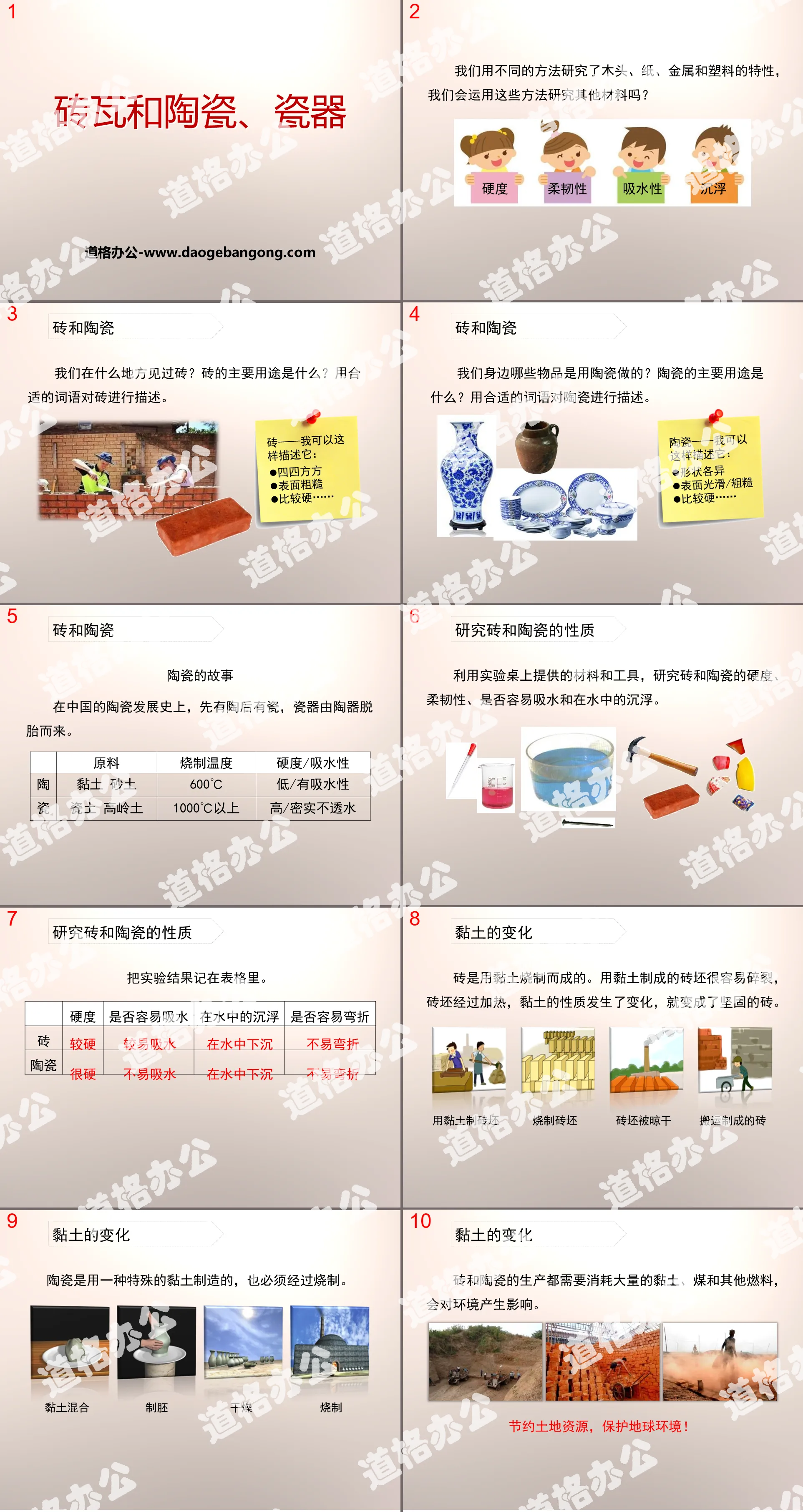 《磚瓦和陶瓷、瓷器》我們周圍的材料PPT