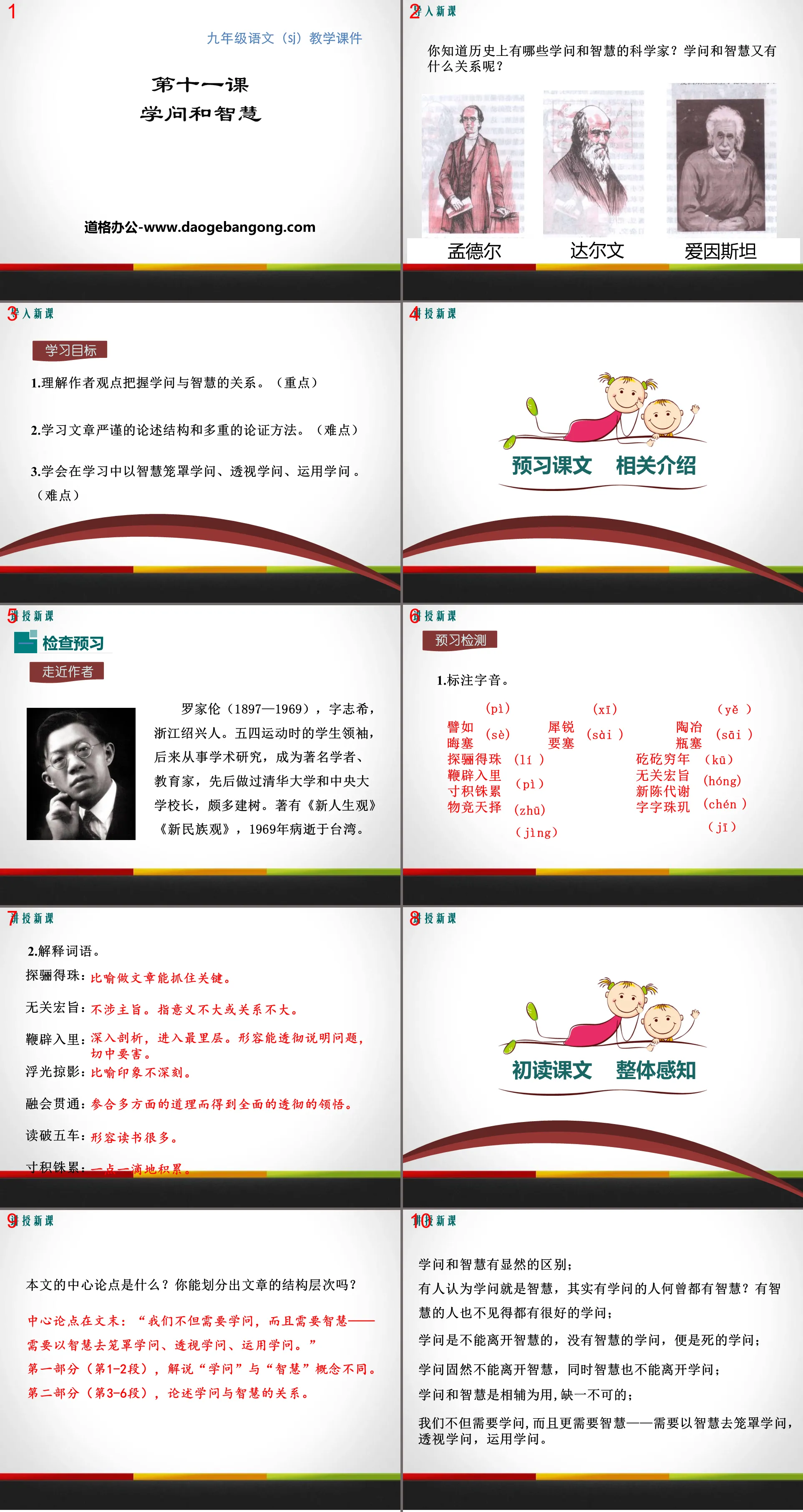 《学问和智慧》PPT