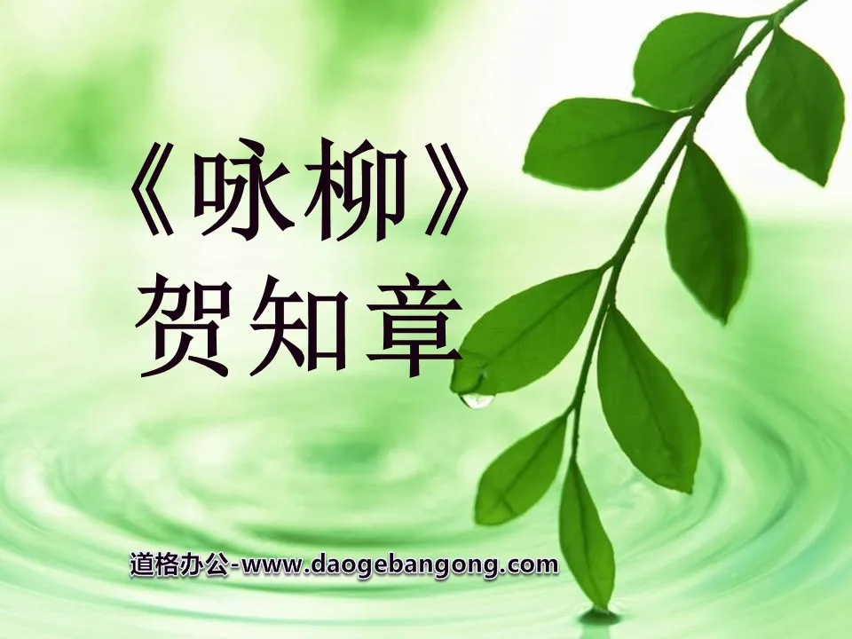 "Yong Willow" PPT courseware 6