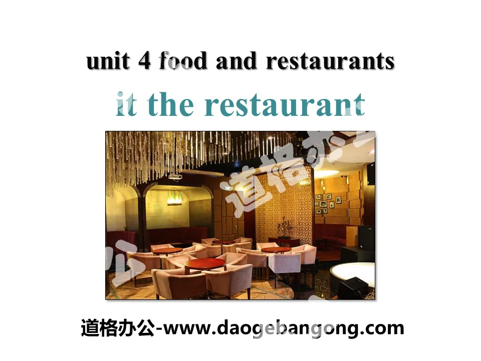 "In the restaurant" Food and Restaurants PPT courseware download