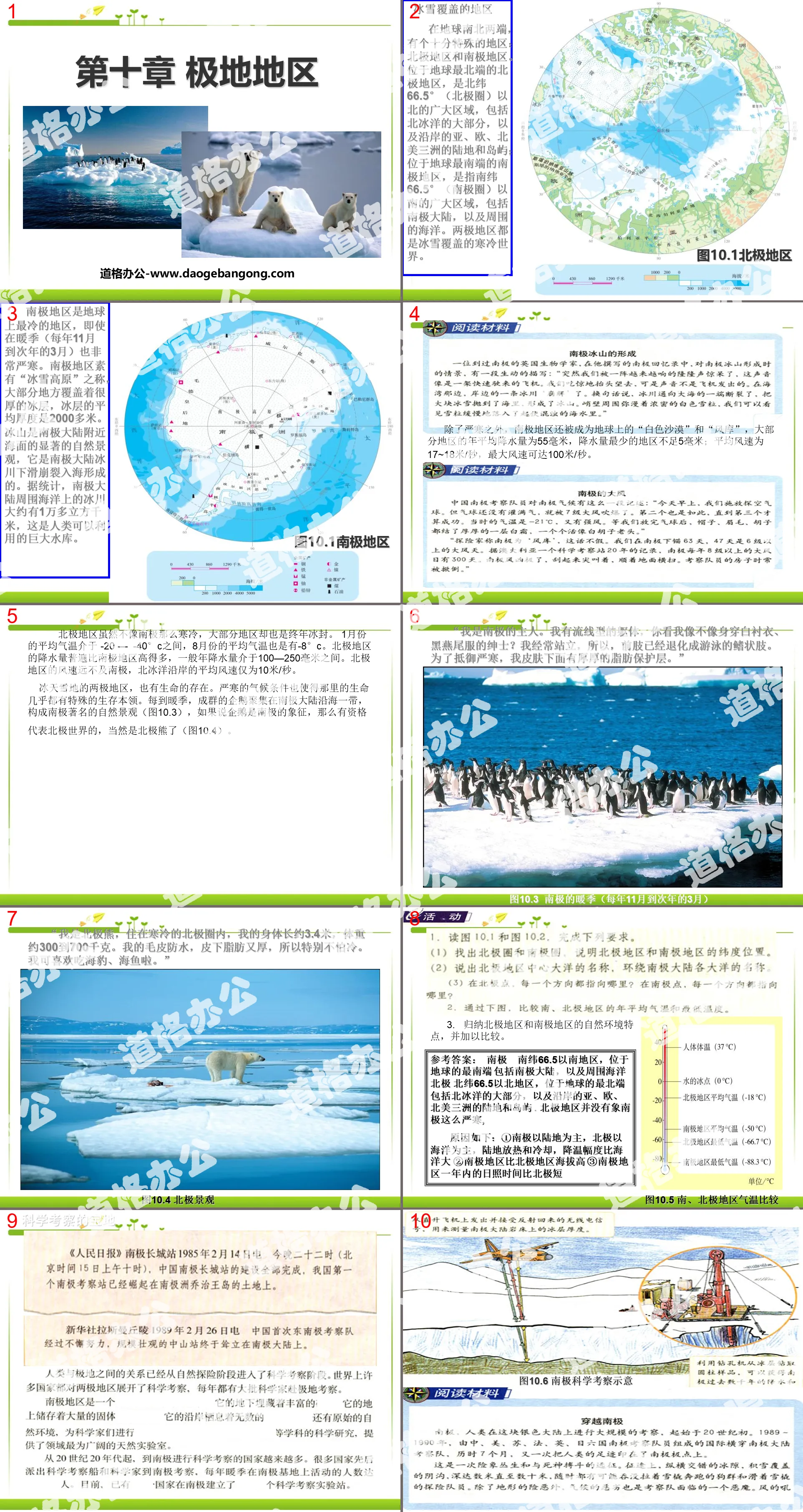"Polar Regions" PPT courseware 3