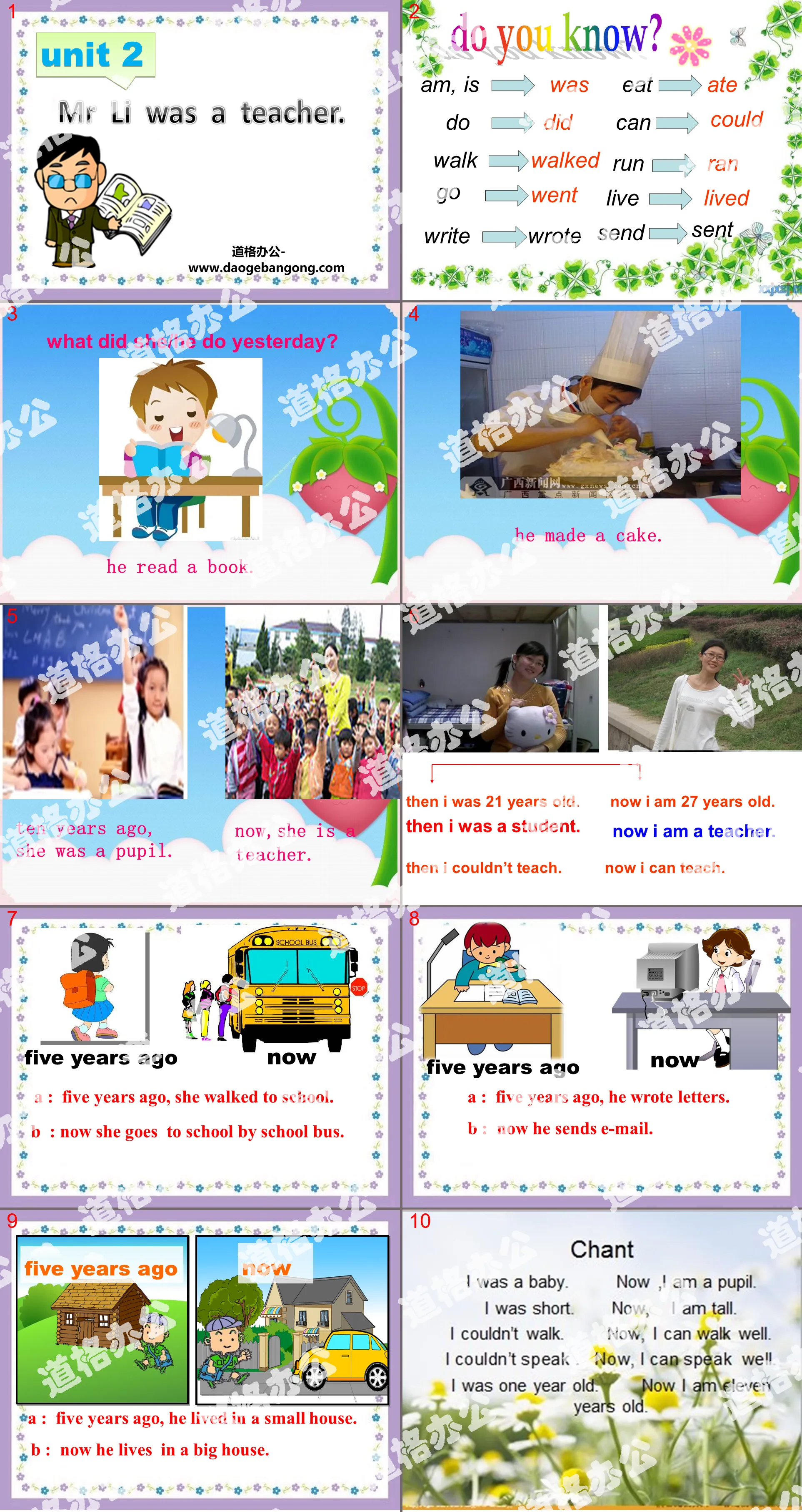 "Mr Li was a teacher" PPT courseware 5