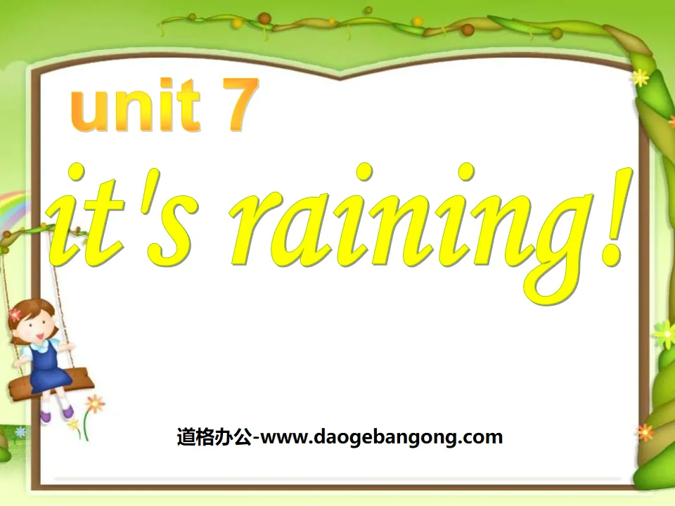 《It’s raining》PPT課件6