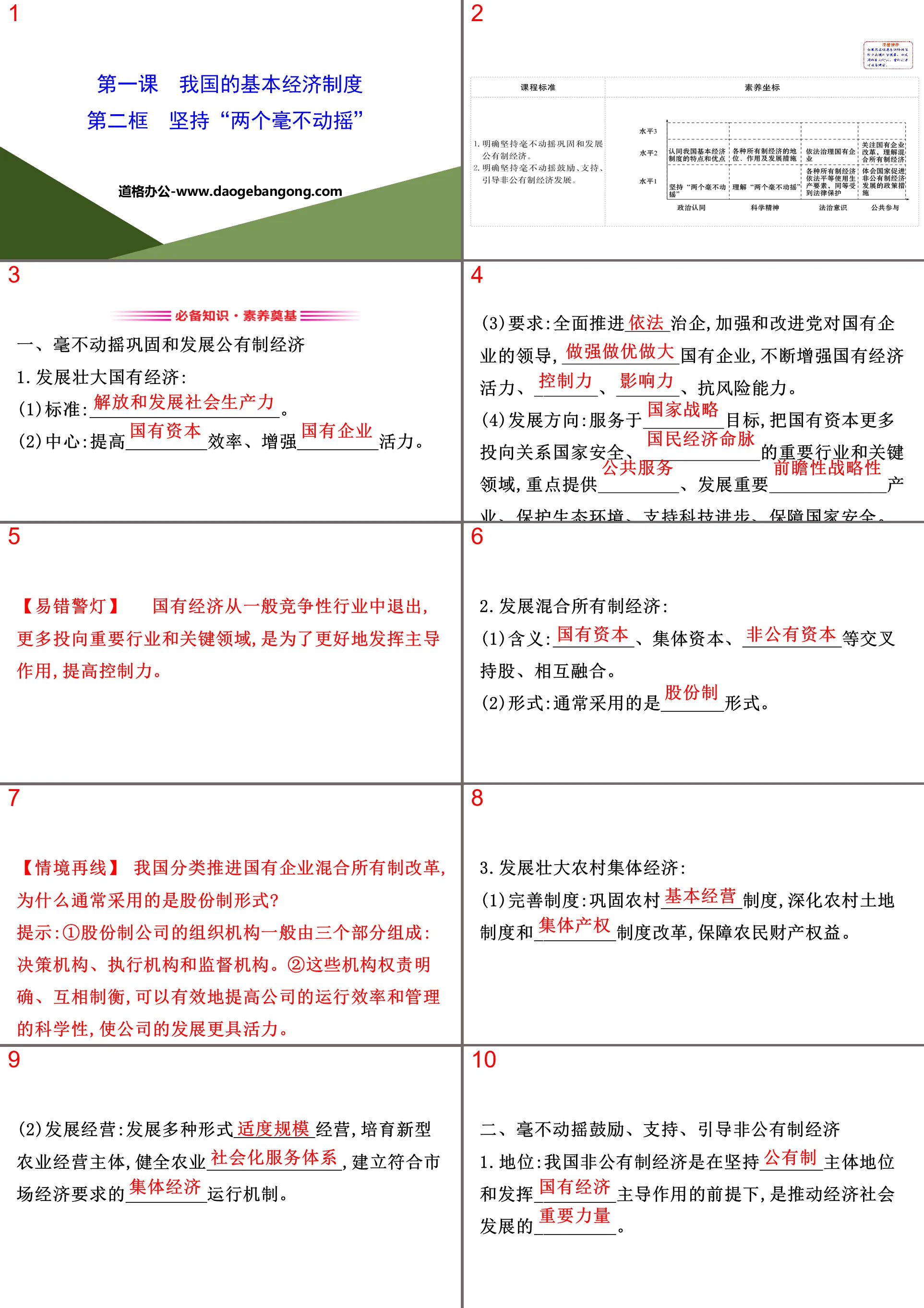 "my country's Basic Economic System" Basic Economic System and Economic System PPT Download (Second Lesson)