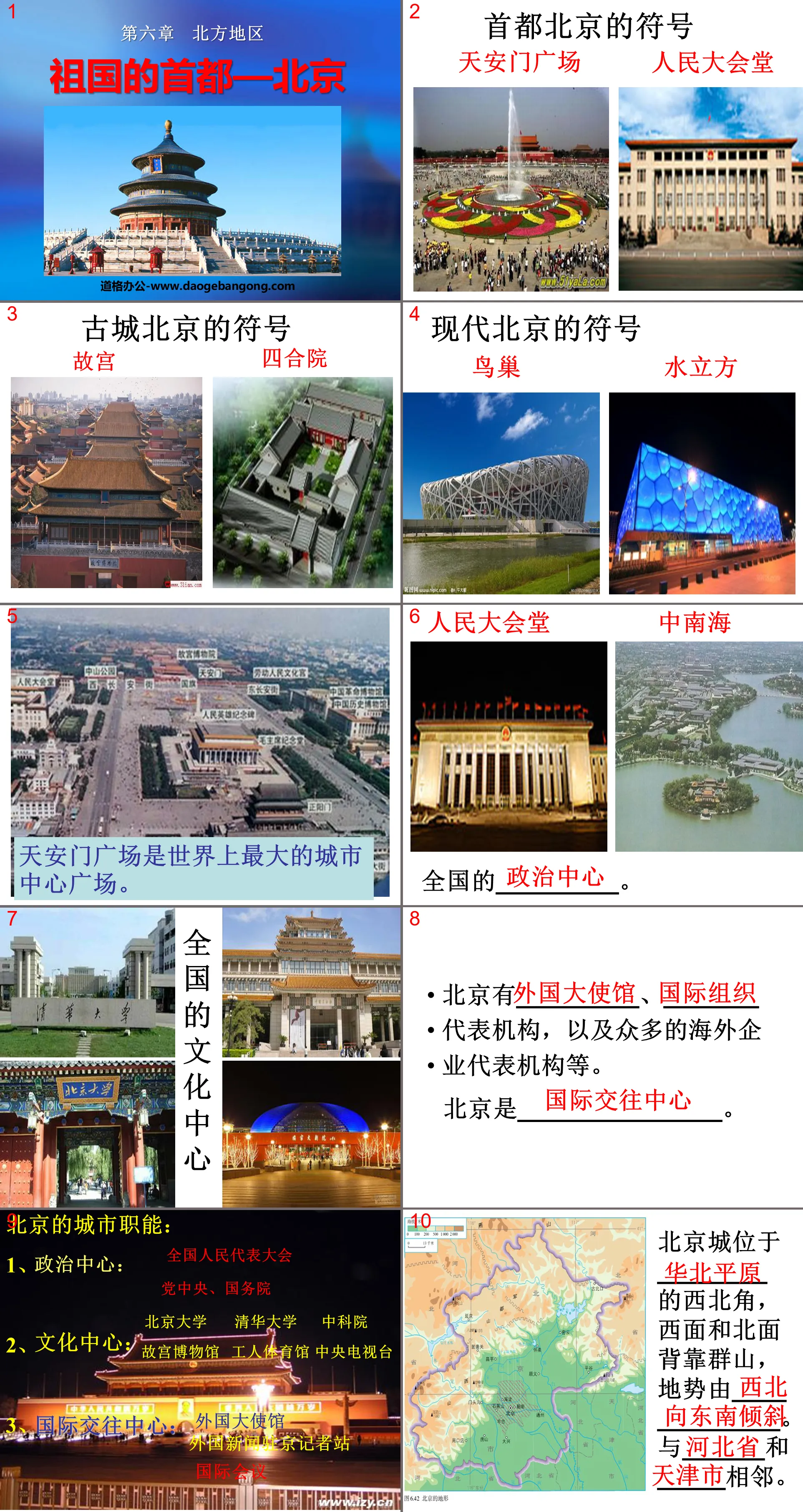 "The Capital of the Motherland - Beijing" Northern Region PPT Courseware 2