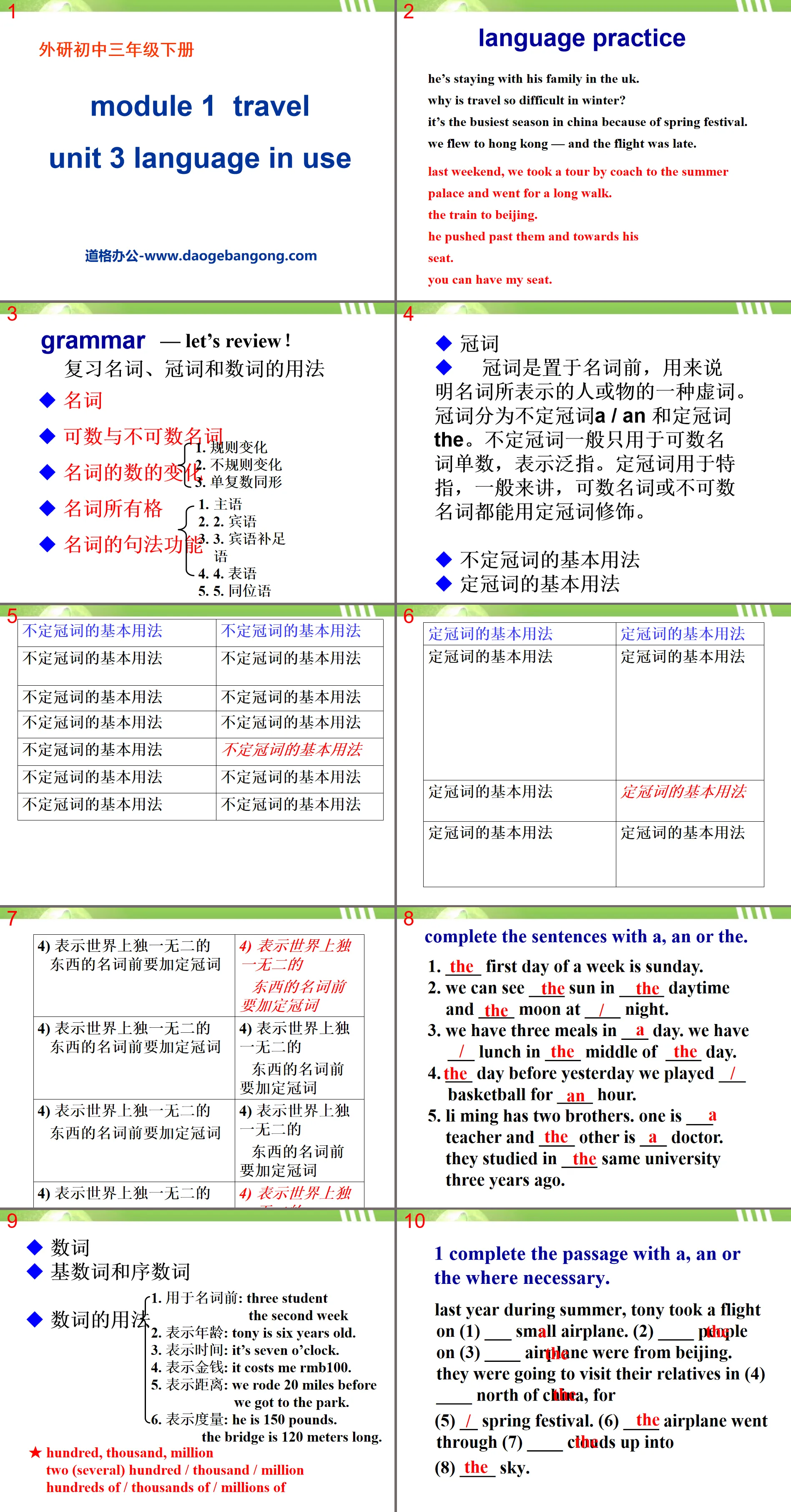 《Language in use》Travel PPT課件