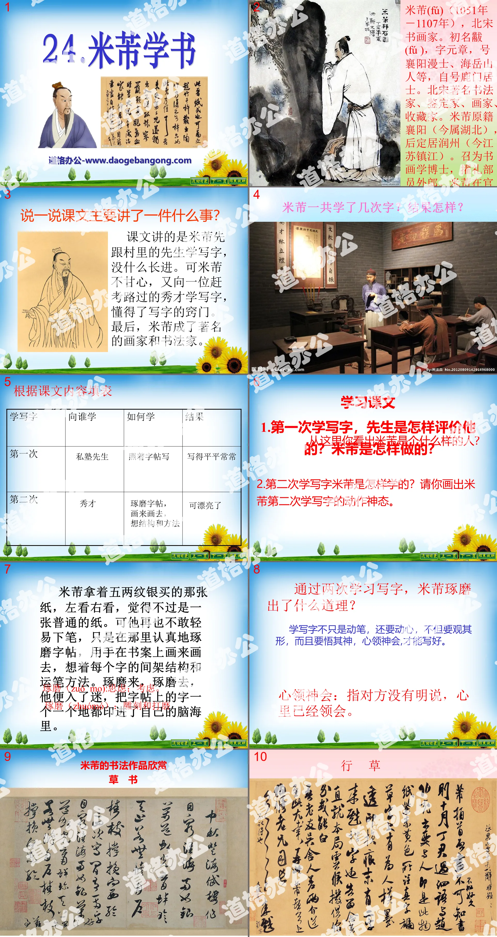 "Mi Fu Xue Shu" PPT courseware 2