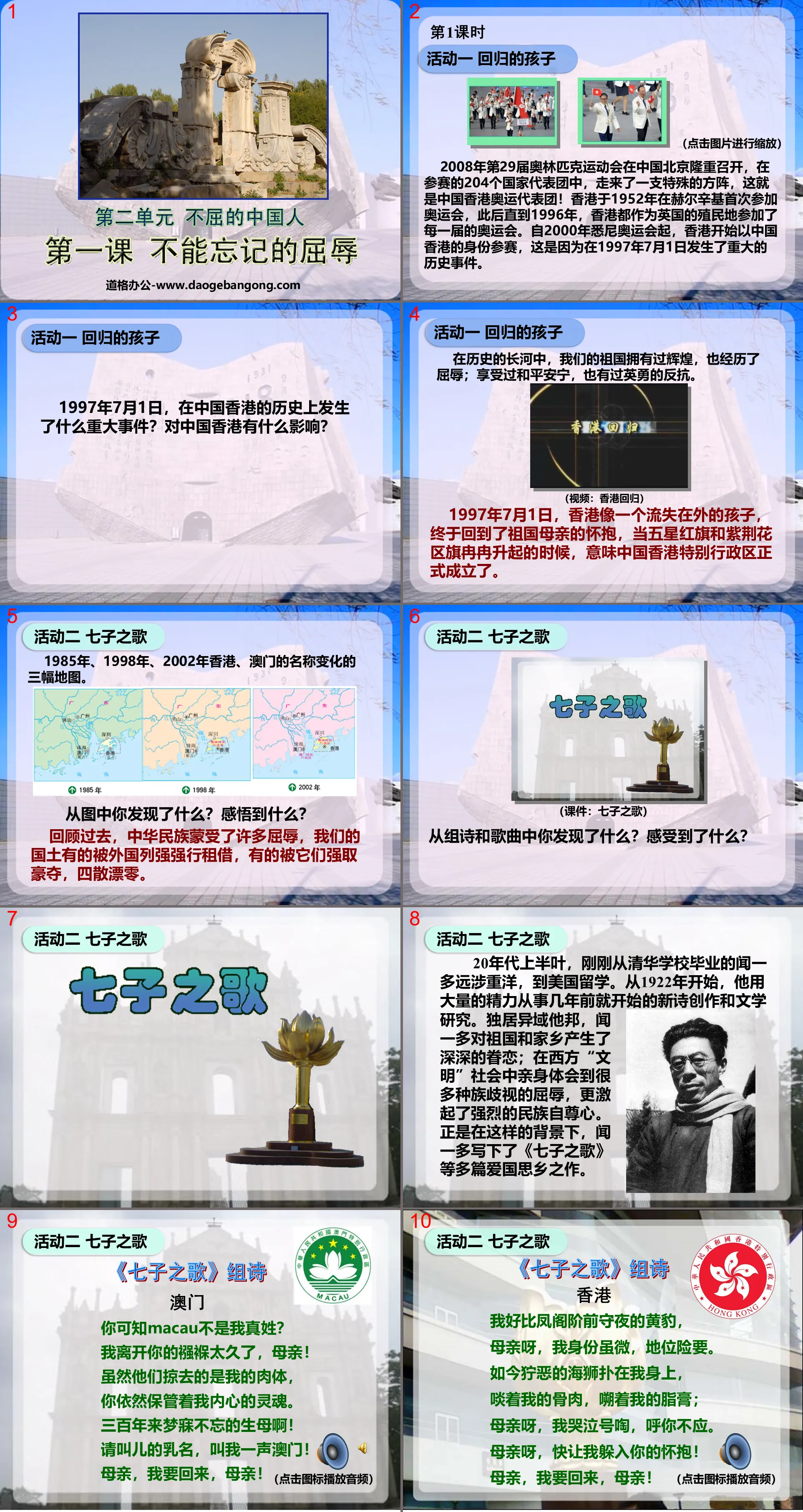 "The Humiliation That Cannot Be Forgotten" The Unyielding Chinese PPT Courseware