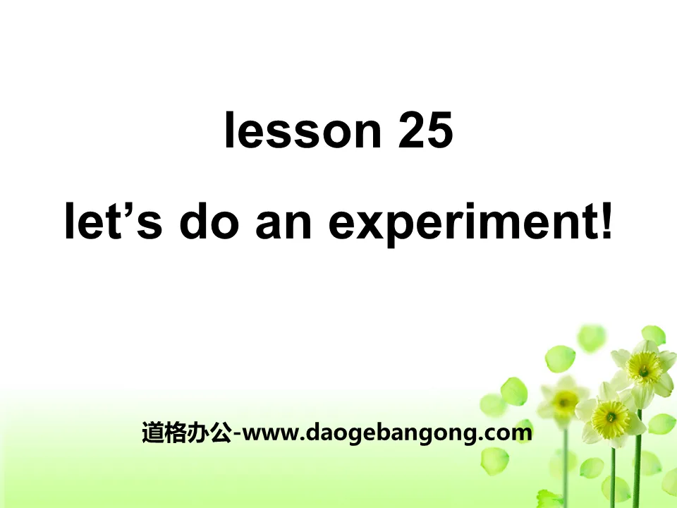 《Let's Do an Experiment》Look into Science! PPT课件