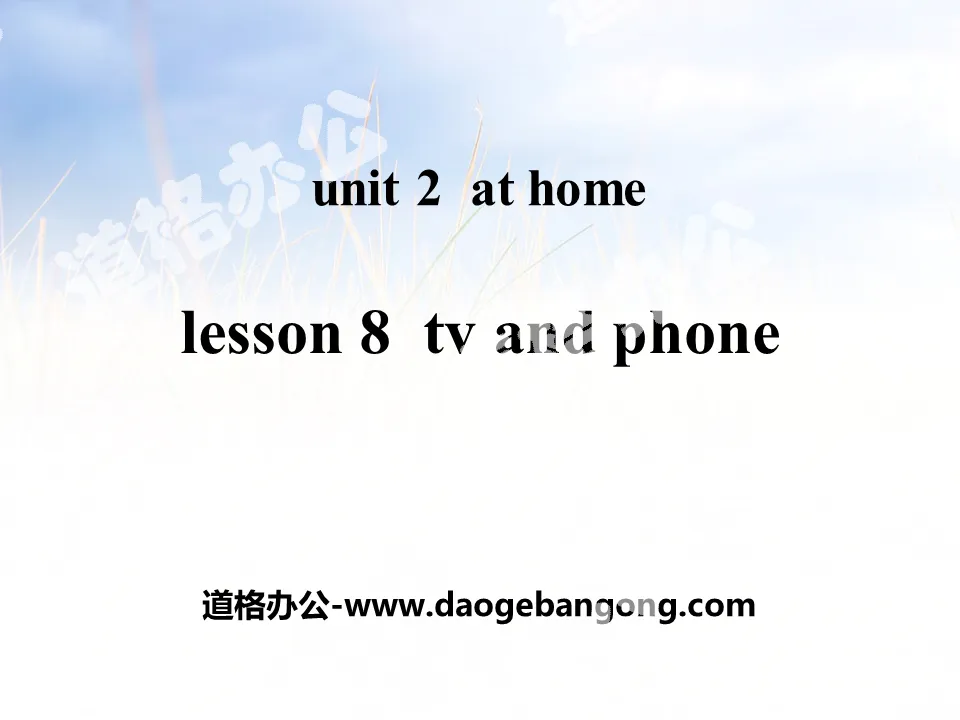 "TV and Phone" At Home PPT teaching courseware