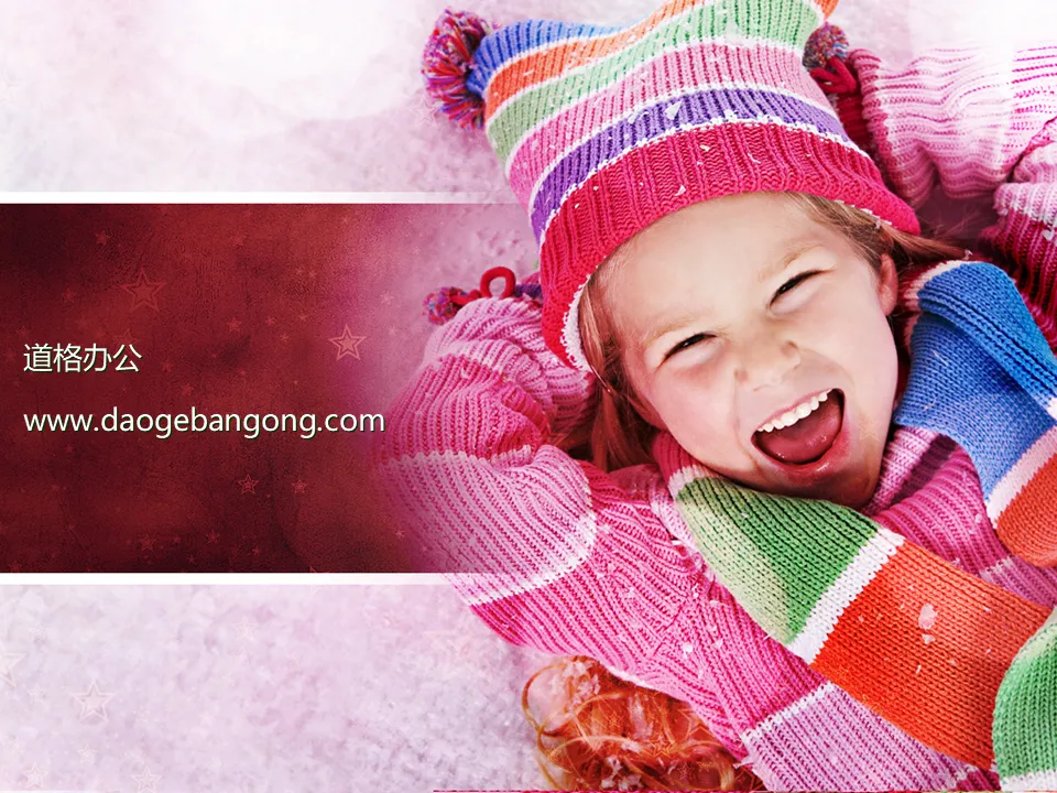 Pink cute kids slideshow template download