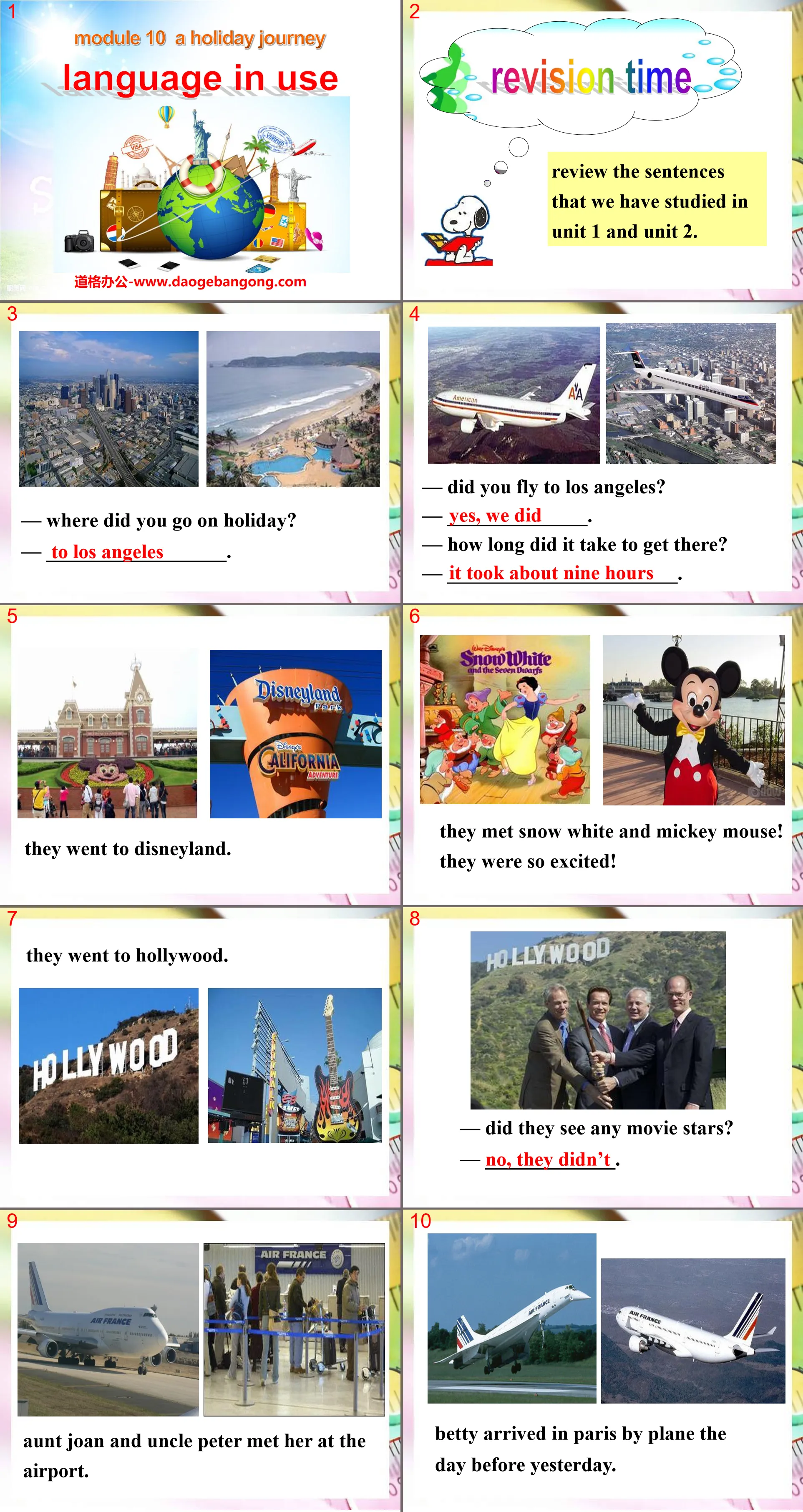 "Language in use" A holiday journey PPT courseware 2