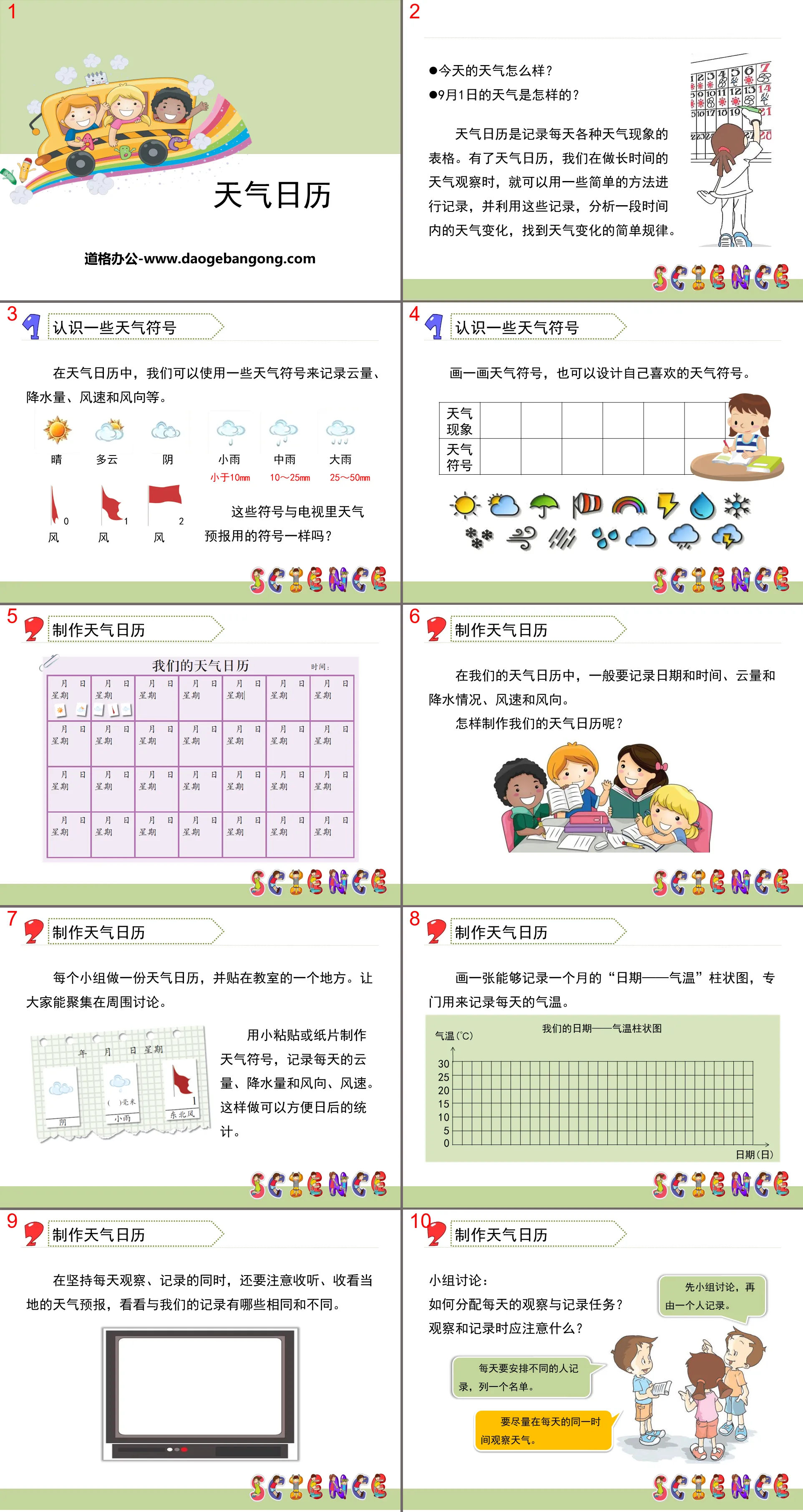 《天气日历》天气PPT
