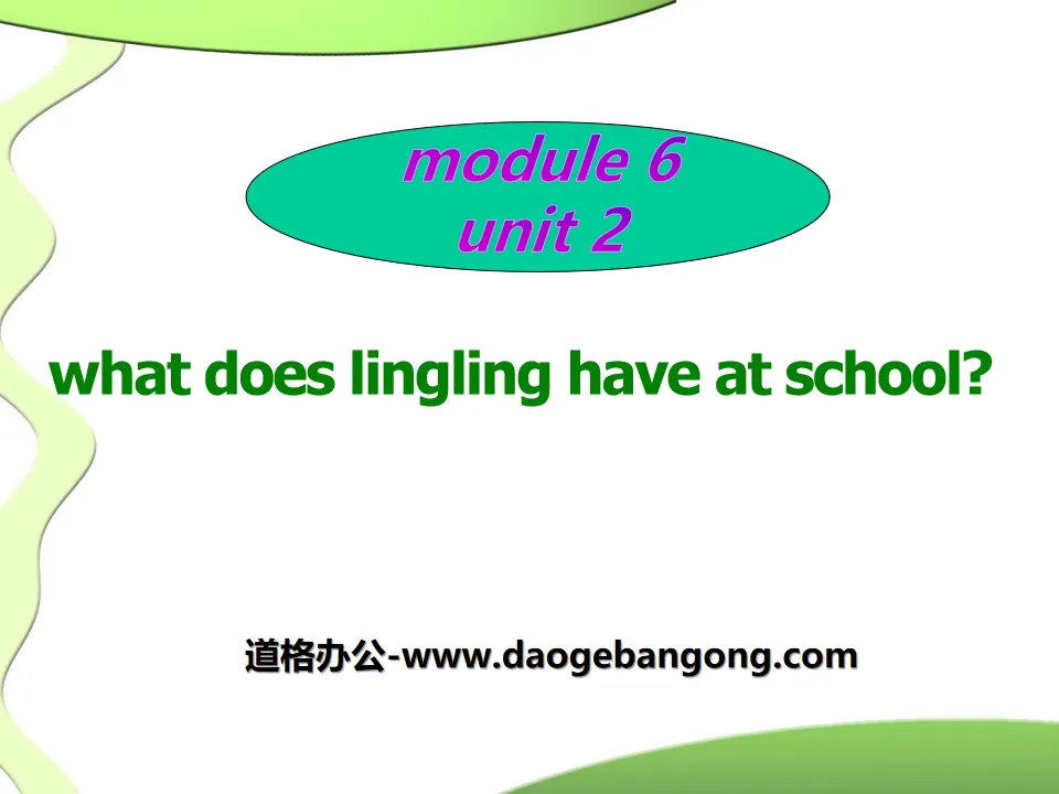 《What does Lingling have at school?》PPT课件2
