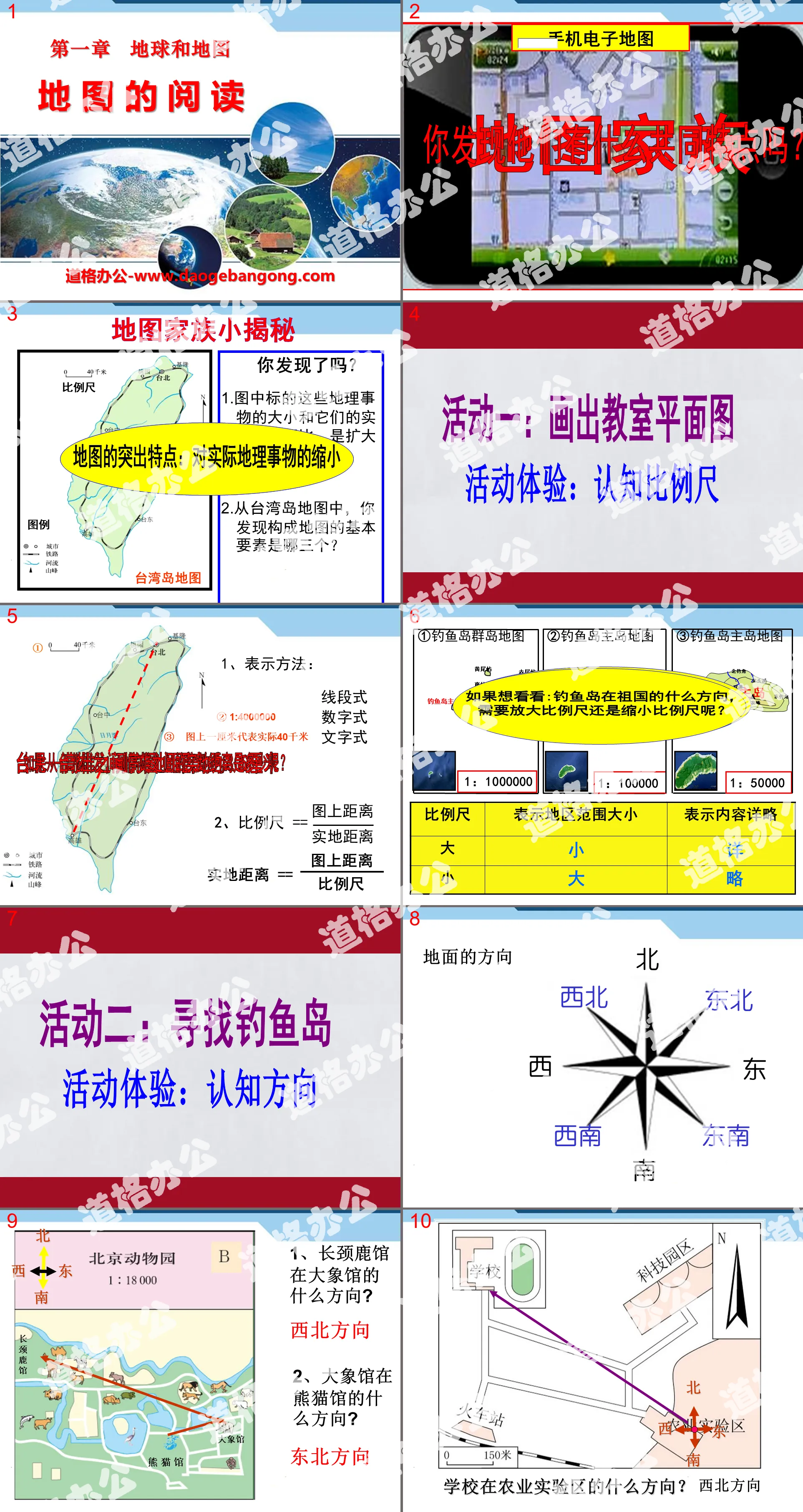 "Reading Maps" Earth and Maps PPT Courseware